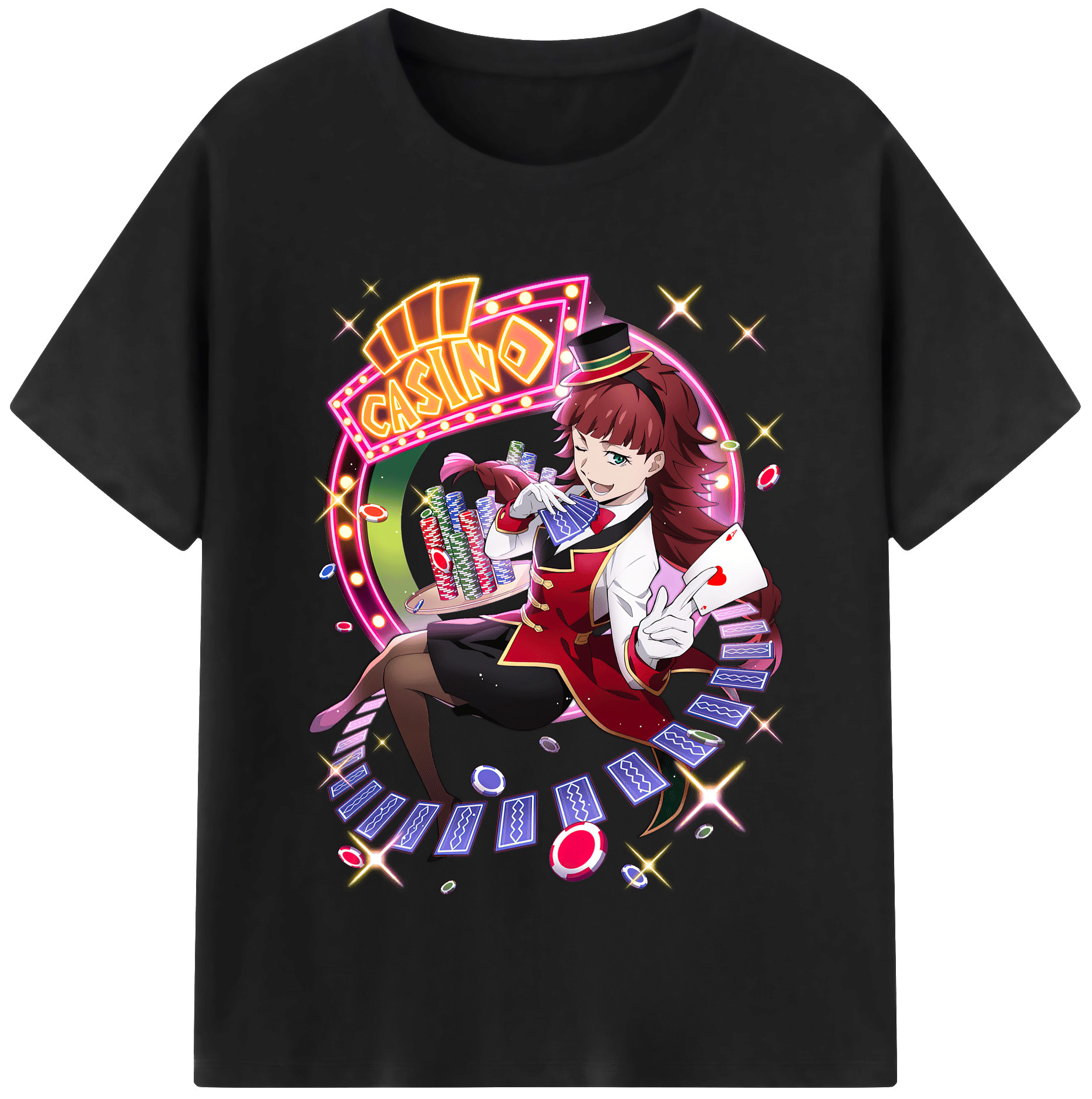 （画像用） 文豪ストレイドッグス Bungo Stray Dogs レディースカジュアルプリントTシャツ（綿100％）