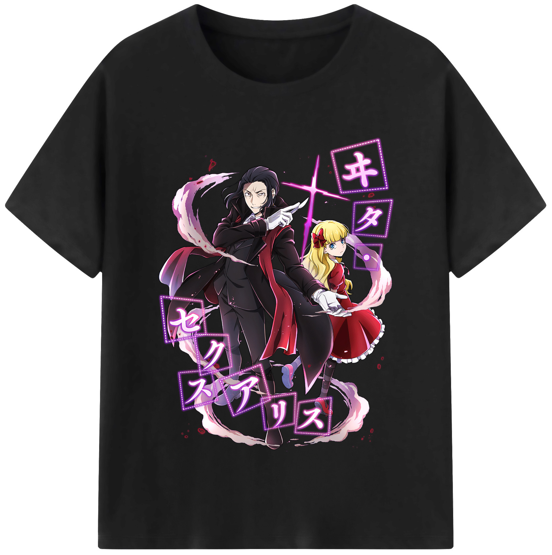 （画像用） 文豪ストレイドッグス Bungo Stray Dogs レディースカジュアルプリントTシャツ（綿100％）