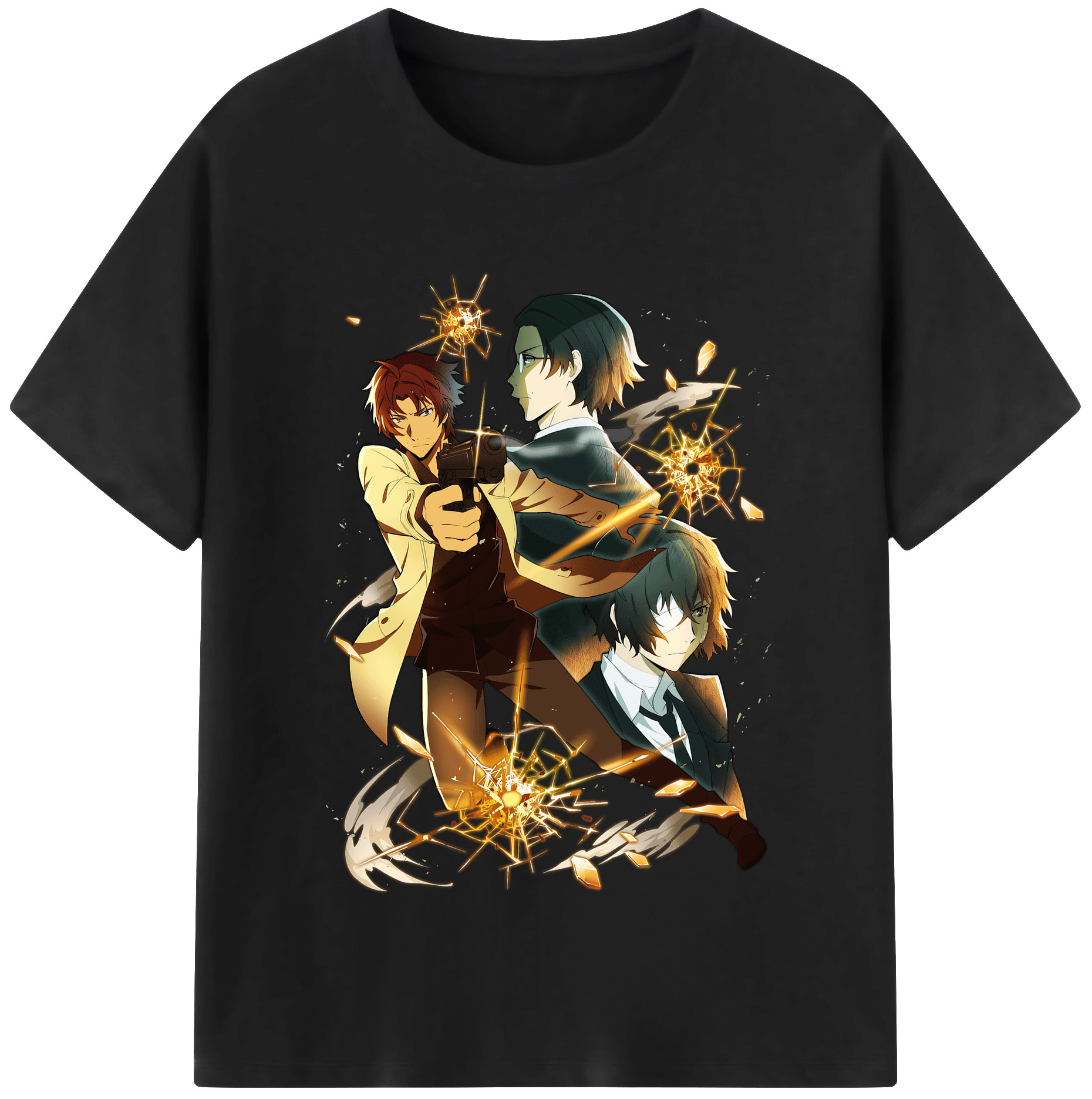 （画像用） 文豪ストレイドッグス Bungo Stray Dogs レディースカジュアルプリントTシャツ（綿100％）