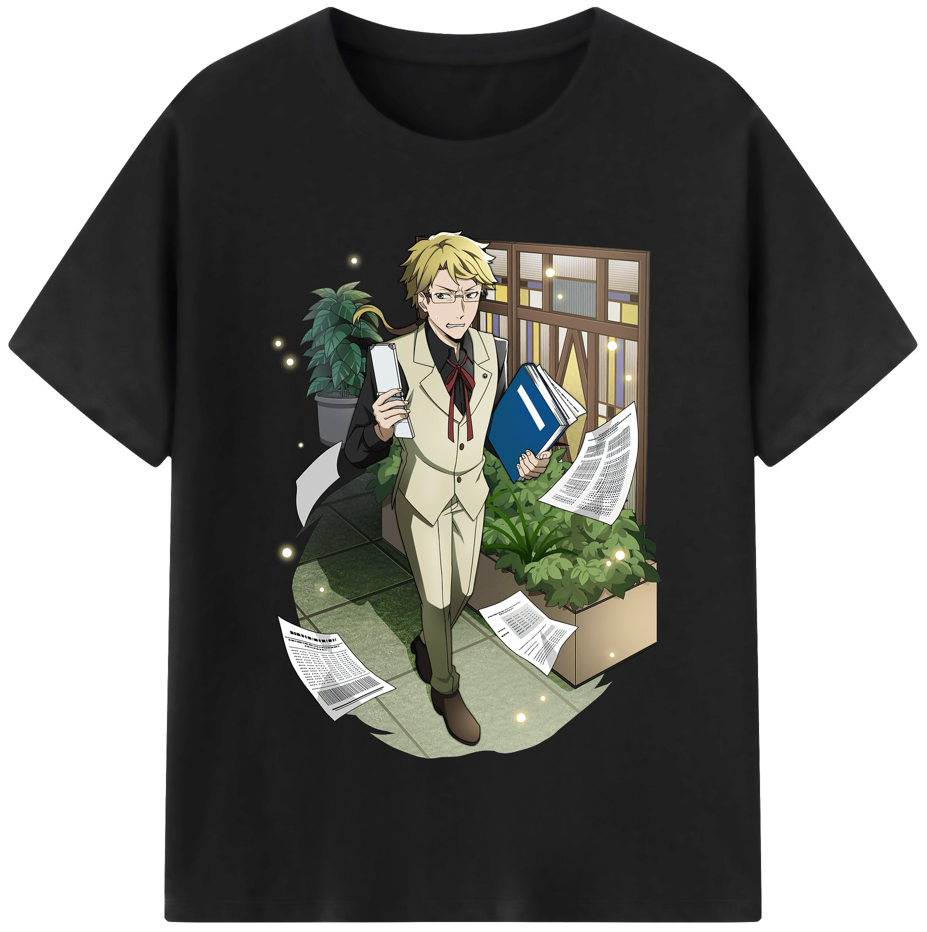 （画像用） 文豪ストレイドッグス Bungo Stray Dogs レディースカジュアルプリントTシャツ（綿100％）