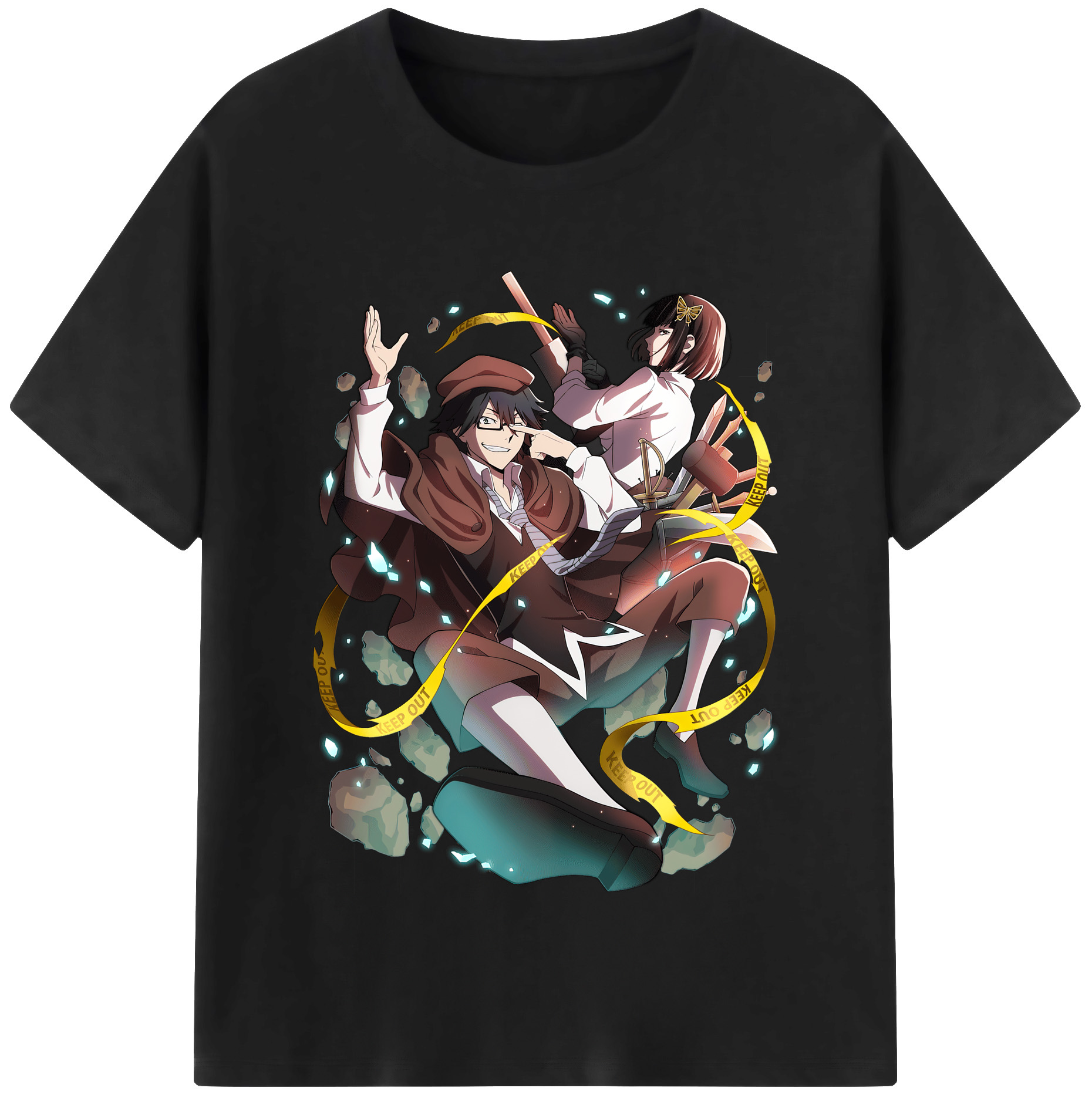 （画像用） 文豪ストレイドッグス Bungo Stray Dogs レディースカジュアルプリントTシャツ（綿100％）