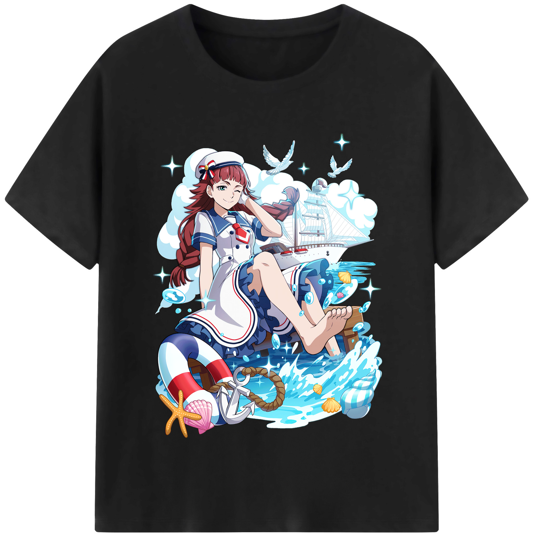 （画像用） 文豪ストレイドッグス Bungo Stray Dogs レディースカジュアルプリントTシャツ（綿100％）