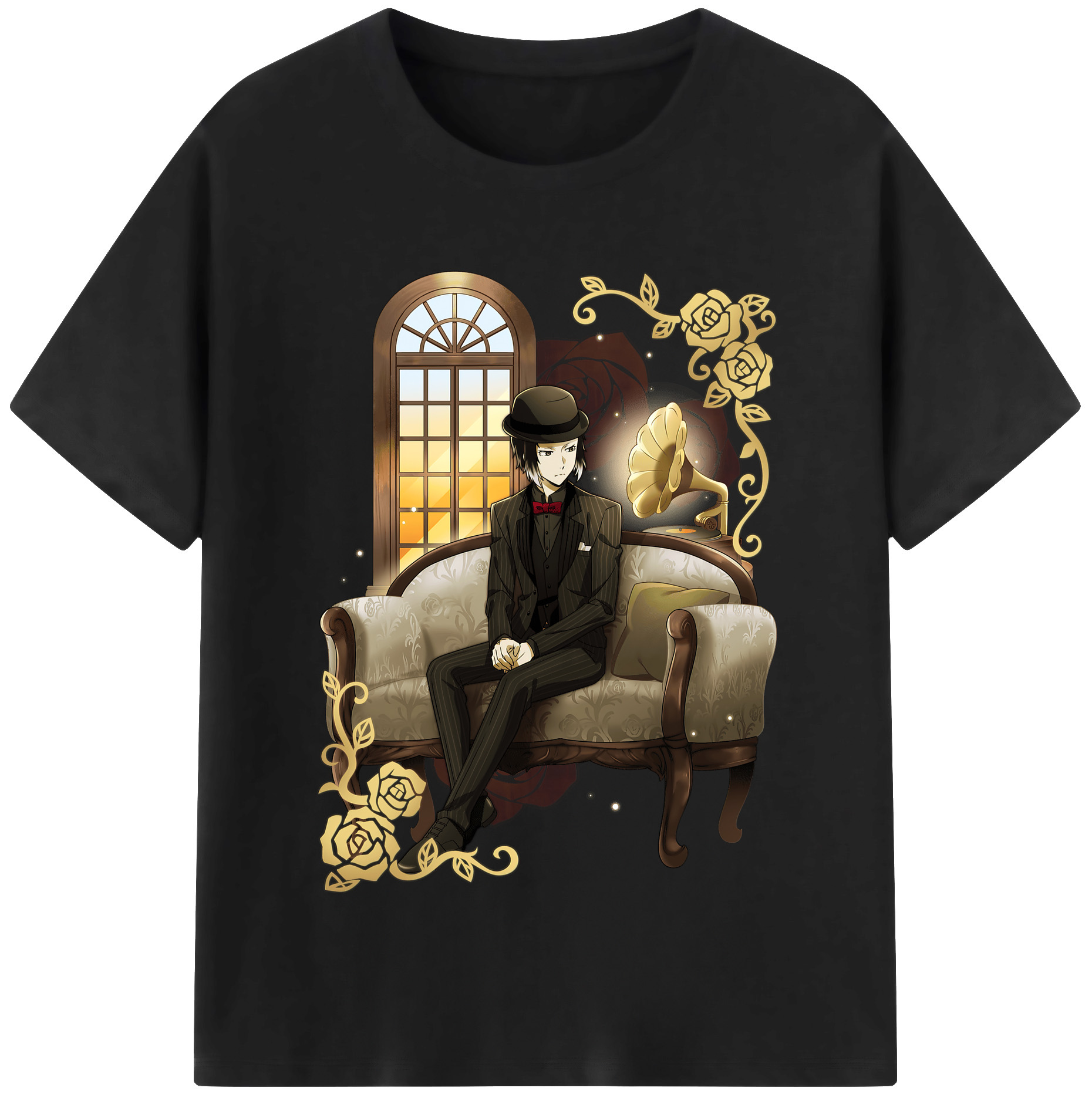 （画像用） 文豪ストレイドッグス Bungo Stray Dogs レディースカジュアルプリントTシャツ（綿100％）