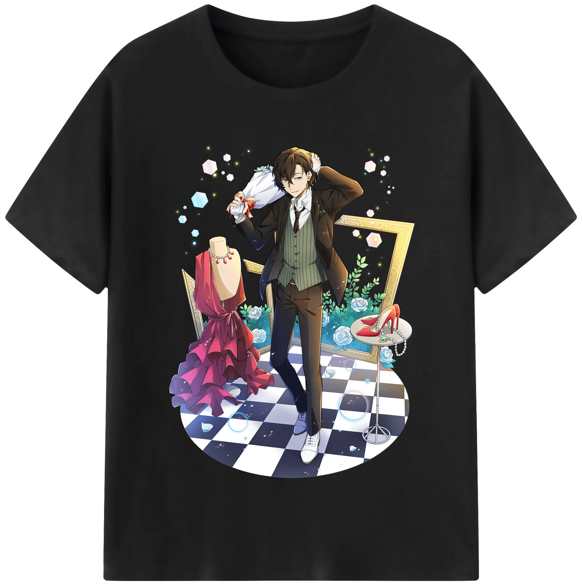 （画像用） 文豪ストレイドッグス Bungo Stray Dogs レディースカジュアルプリントTシャツ（綿100％）