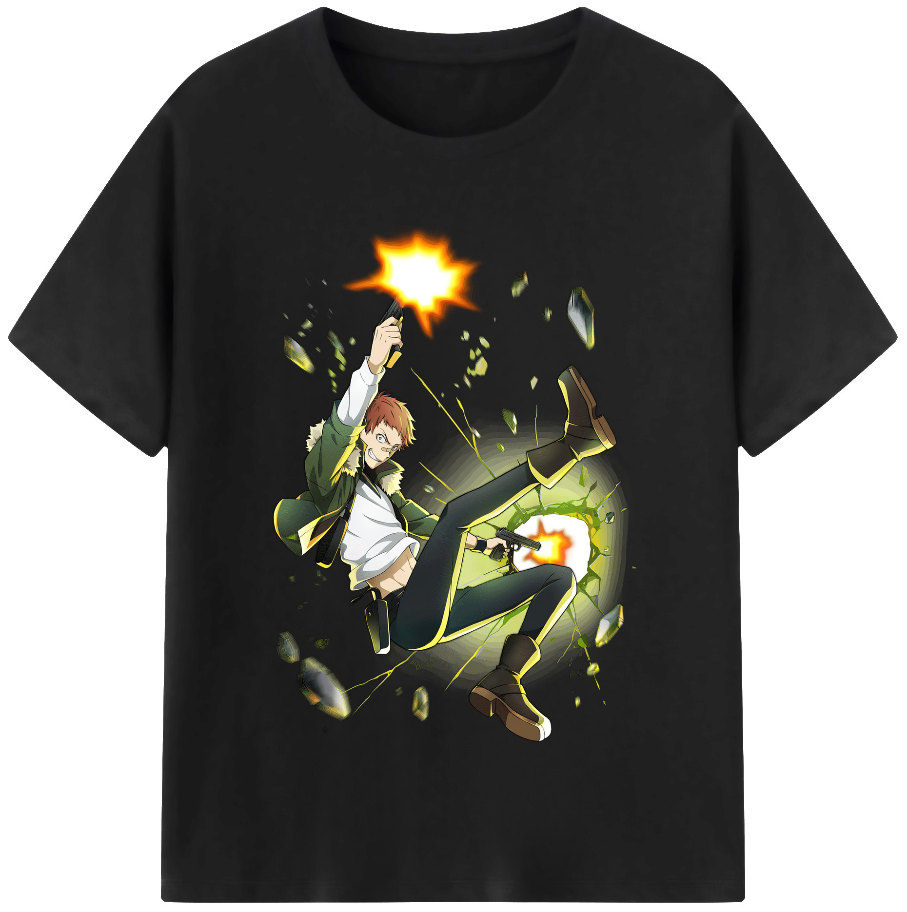 （画像用） 文豪ストレイドッグス Bungo Stray Dogs レディースカジュアルプリントTシャツ（綿100％）
