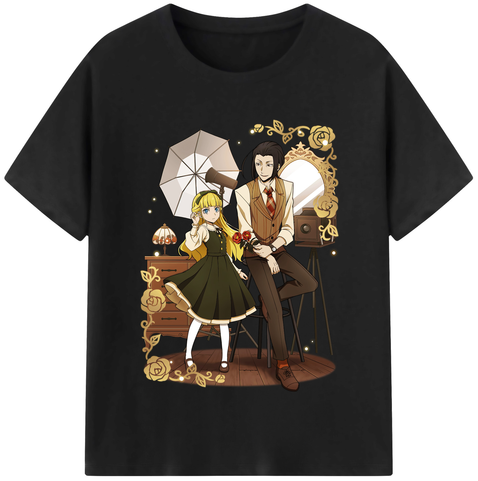 （画像用） 文豪ストレイドッグス Bungo Stray Dogs レディースカジュアルプリントTシャツ（綿100％）