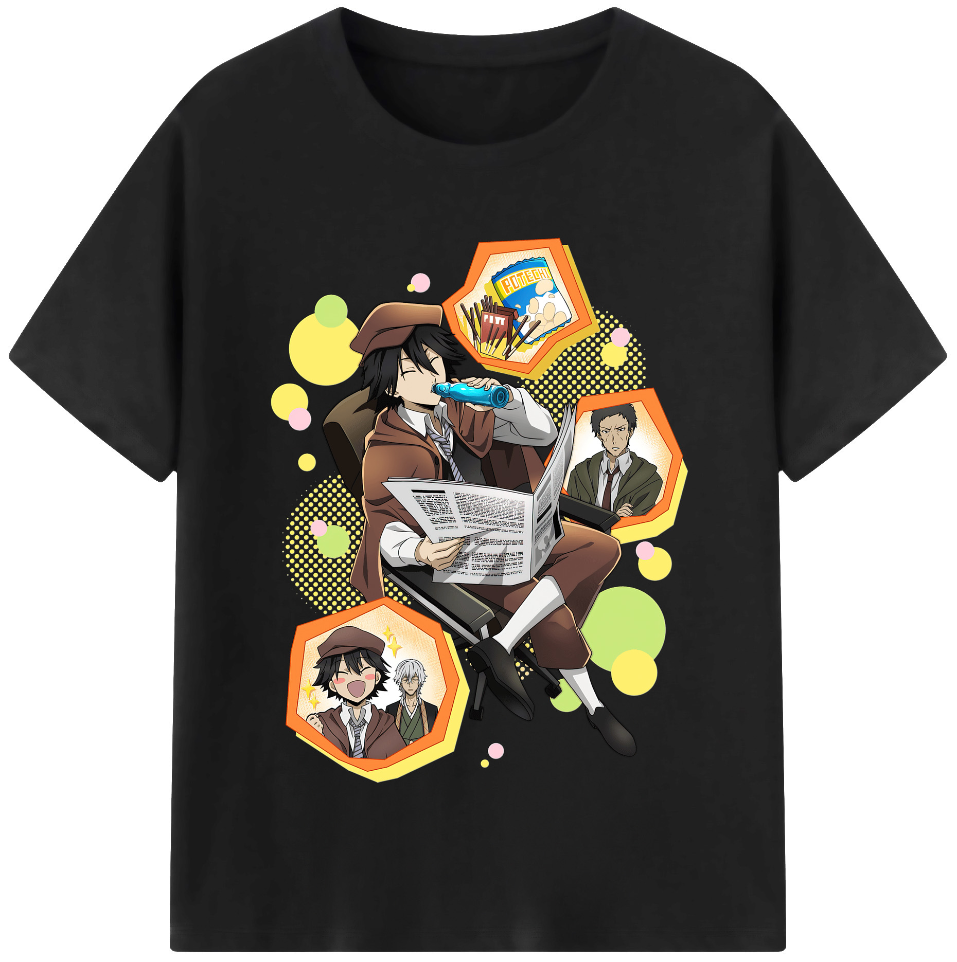 （画像用） 文豪ストレイドッグス Bungo Stray Dogs レディースカジュアルプリントTシャツ（綿100％）