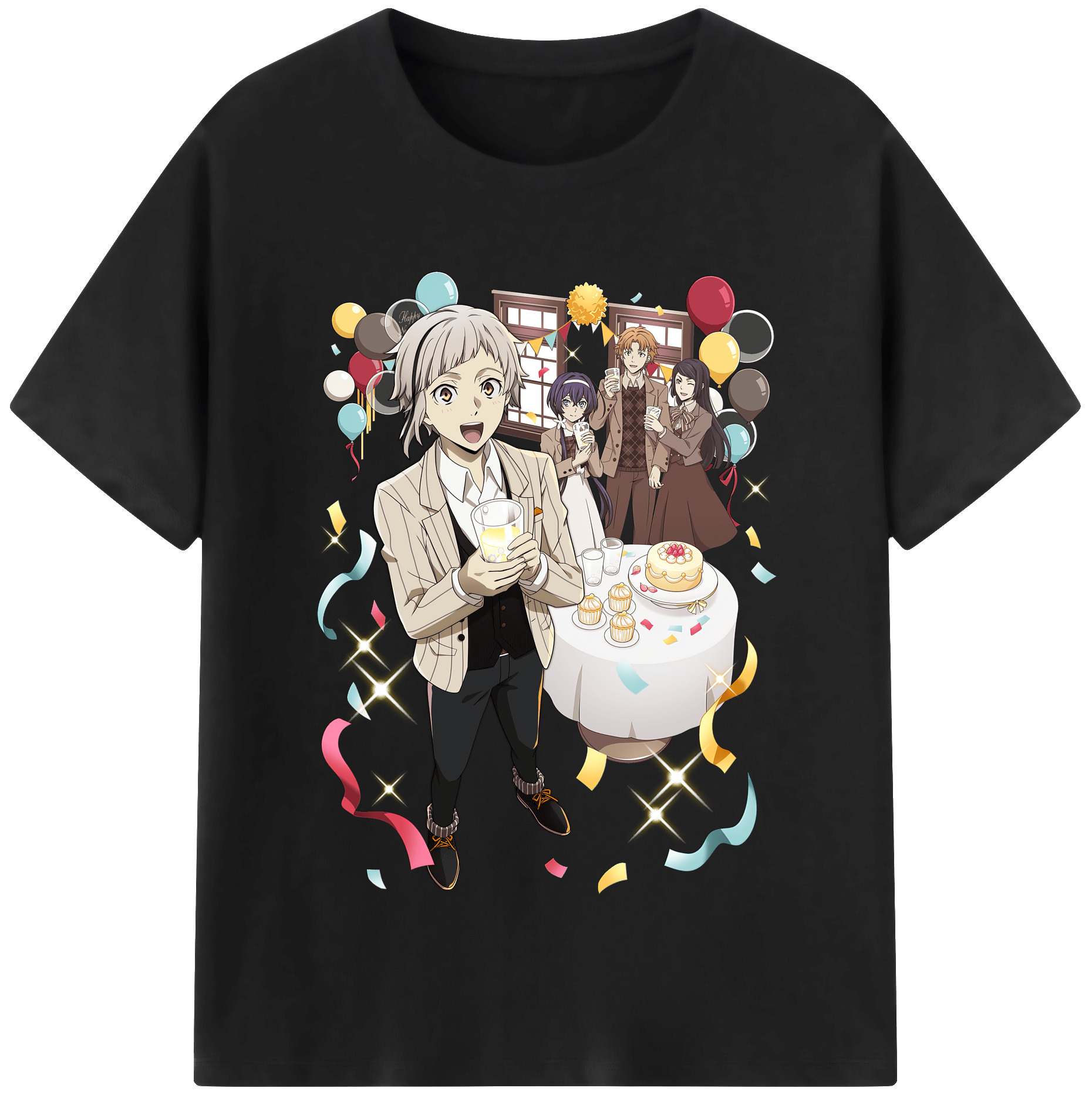 （画像用） 文豪ストレイドッグス Bungo Stray Dogs レディースカジュアルプリントTシャツ（綿100％）