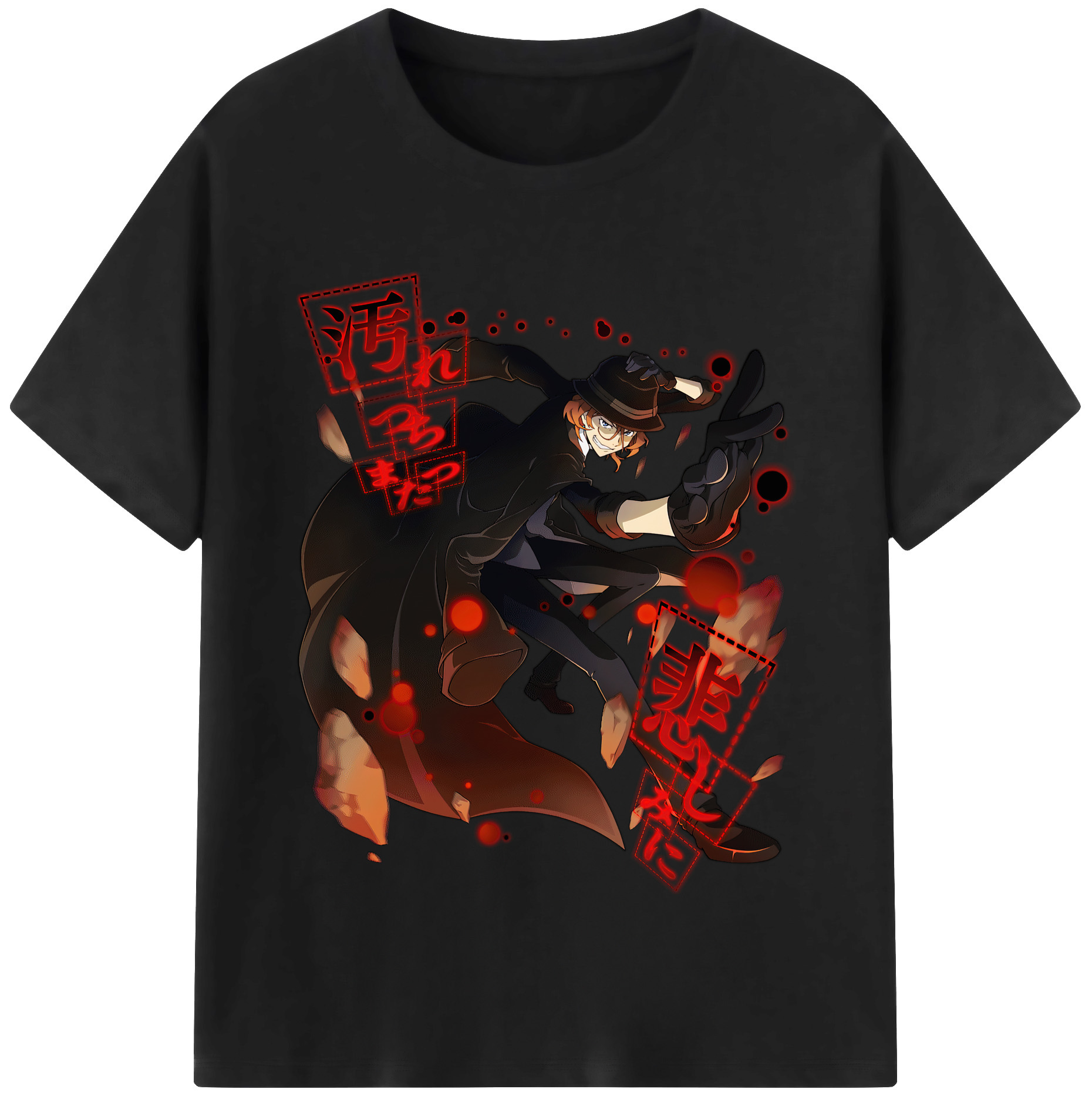 （画像用） 文豪ストレイドッグス Bungo Stray Dogs レディースカジュアルプリントTシャツ（綿100％）