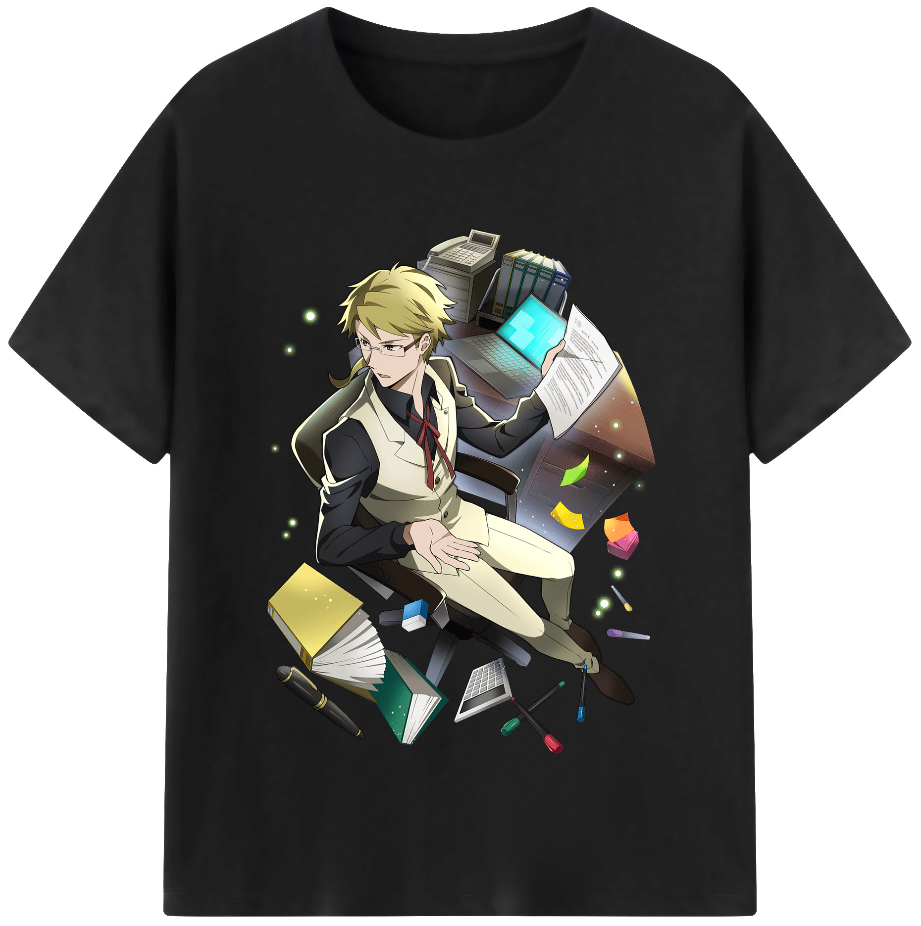 （画像用） 文豪ストレイドッグス Bungo Stray Dogs レディースカジュアルプリントTシャツ（綿100％）