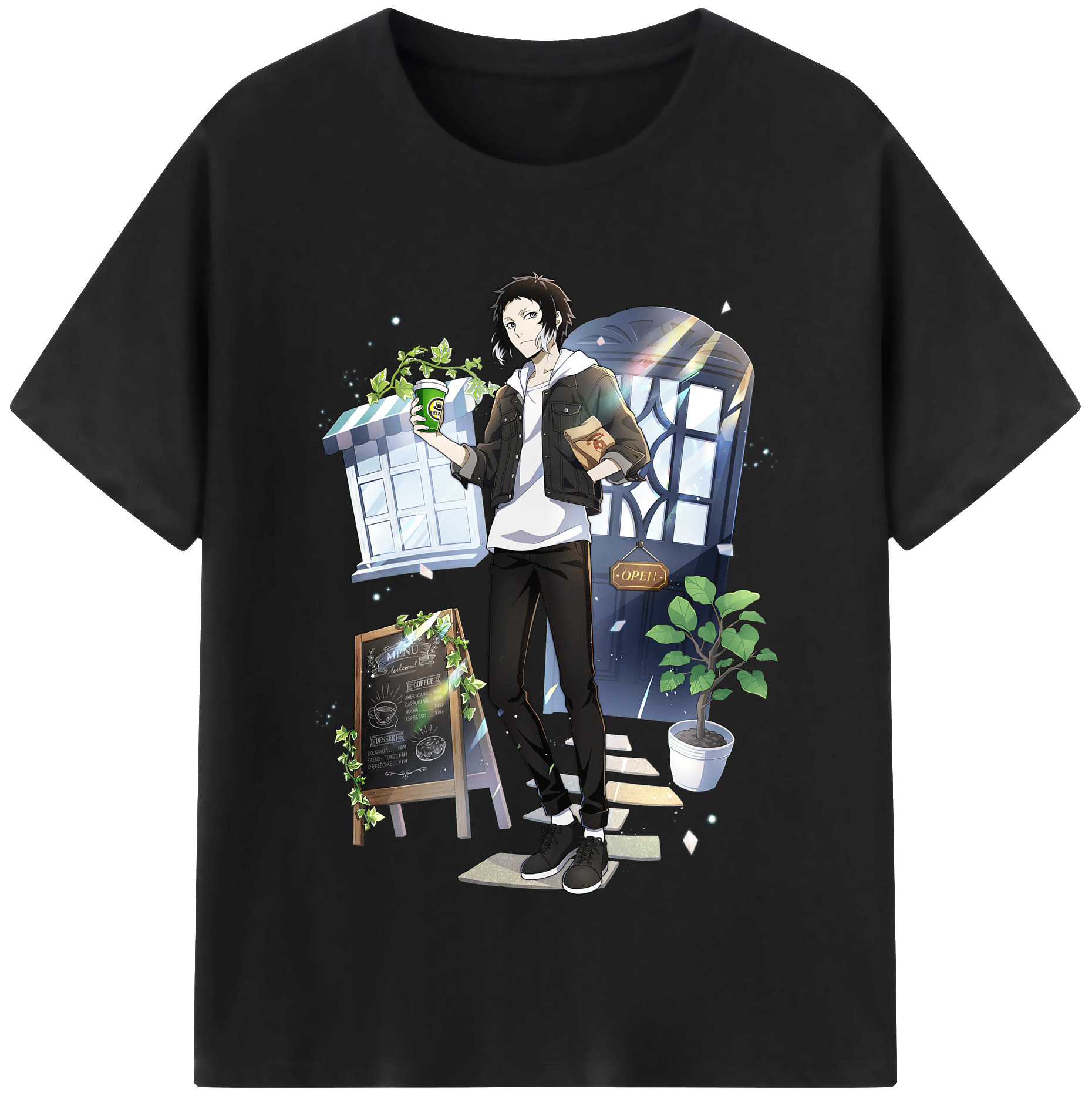 （画像用） 文豪ストレイドッグス Bungo Stray Dogs レディースカジュアルプリントTシャツ（綿100％）
