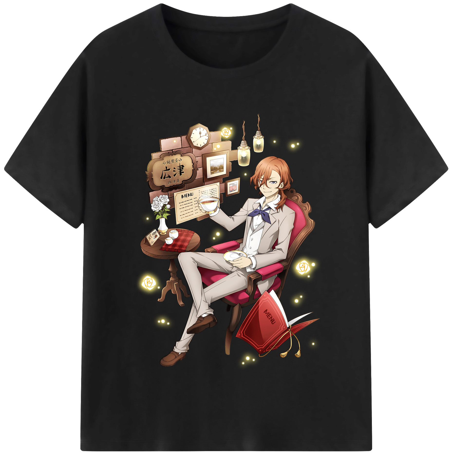 （画像用） 文豪ストレイドッグス Bungo Stray Dogs レディースカジュアルプリントTシャツ（綿100％）