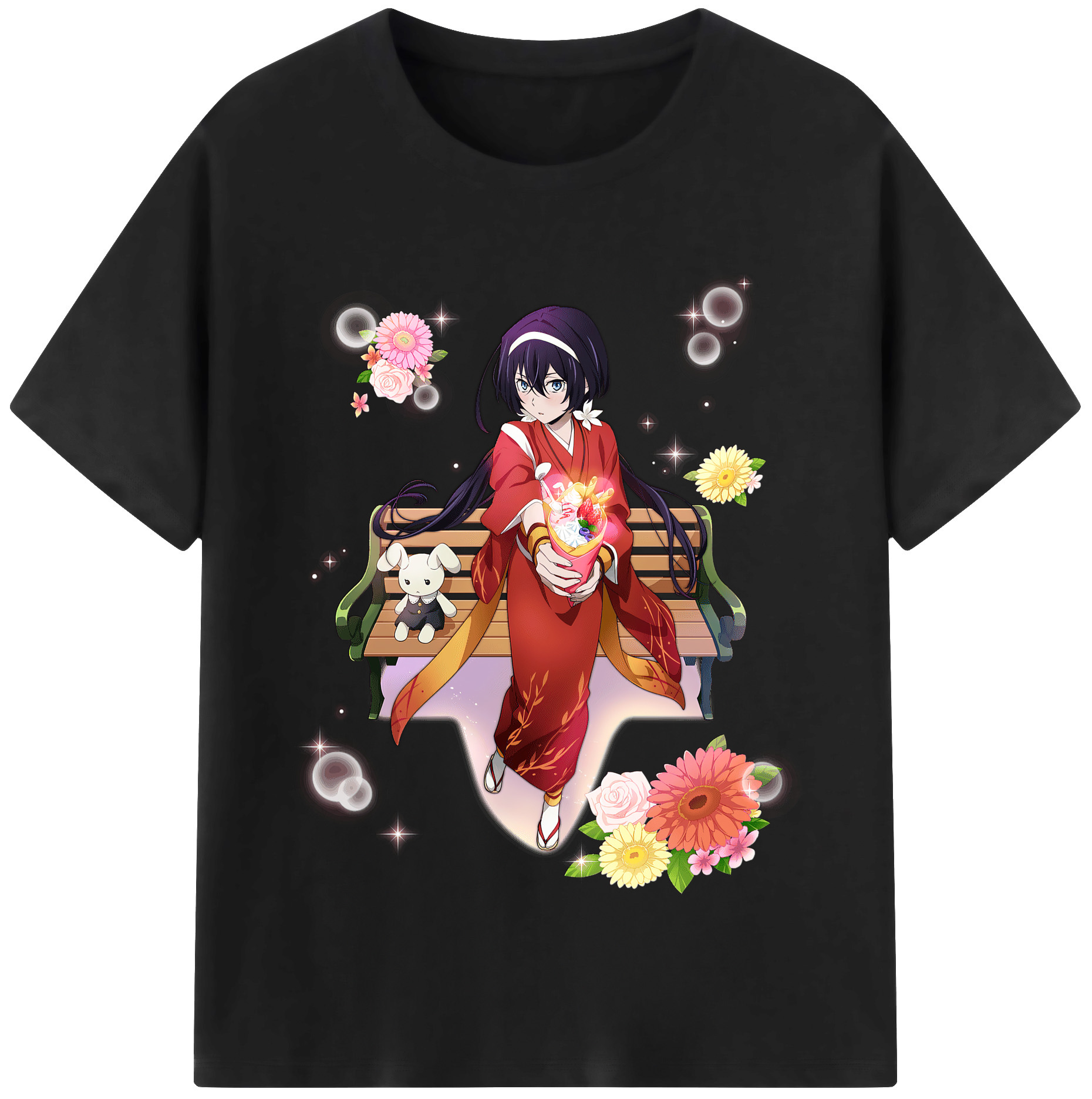 （画像用） 文豪ストレイドッグス Bungo Stray Dogs レディースカジュアルプリントTシャツ（綿100％）
