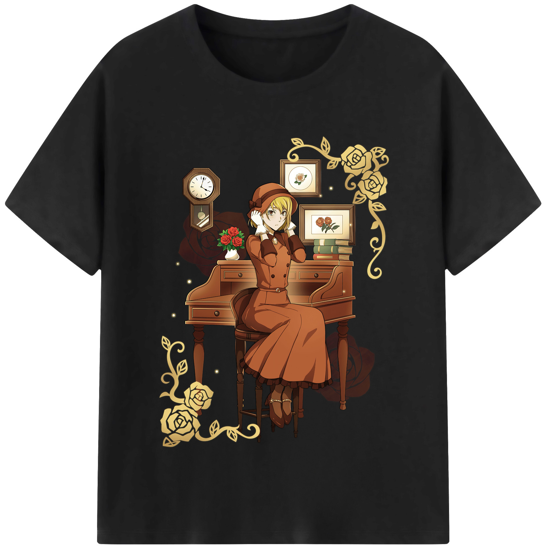 （画像用） 文豪ストレイドッグス Bungo Stray Dogs レディースカジュアルプリントTシャツ（綿100％）