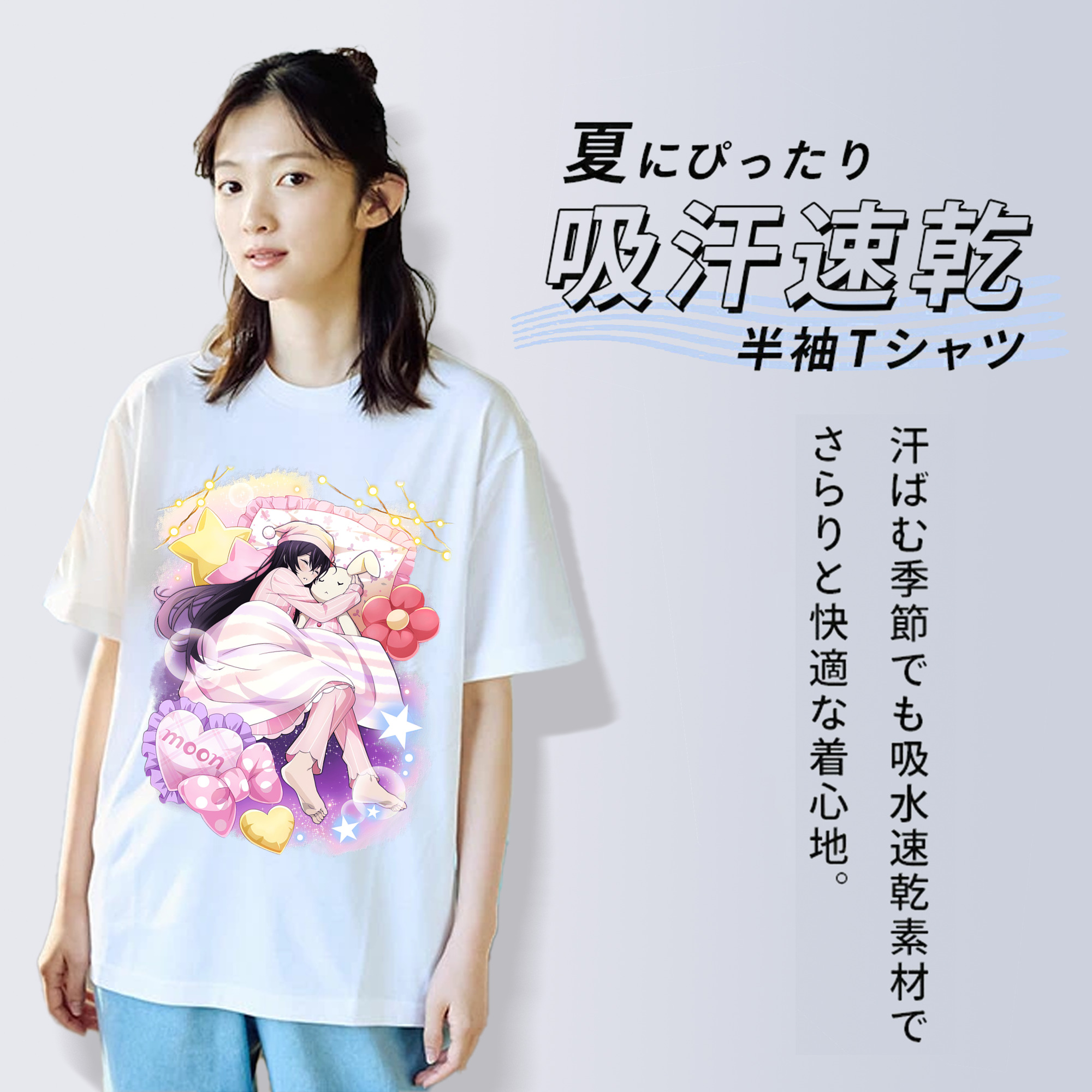 文豪ストレイドッグス Bungo Stray Dogs レディースカジュアルプリントTシャツ（綿100％）