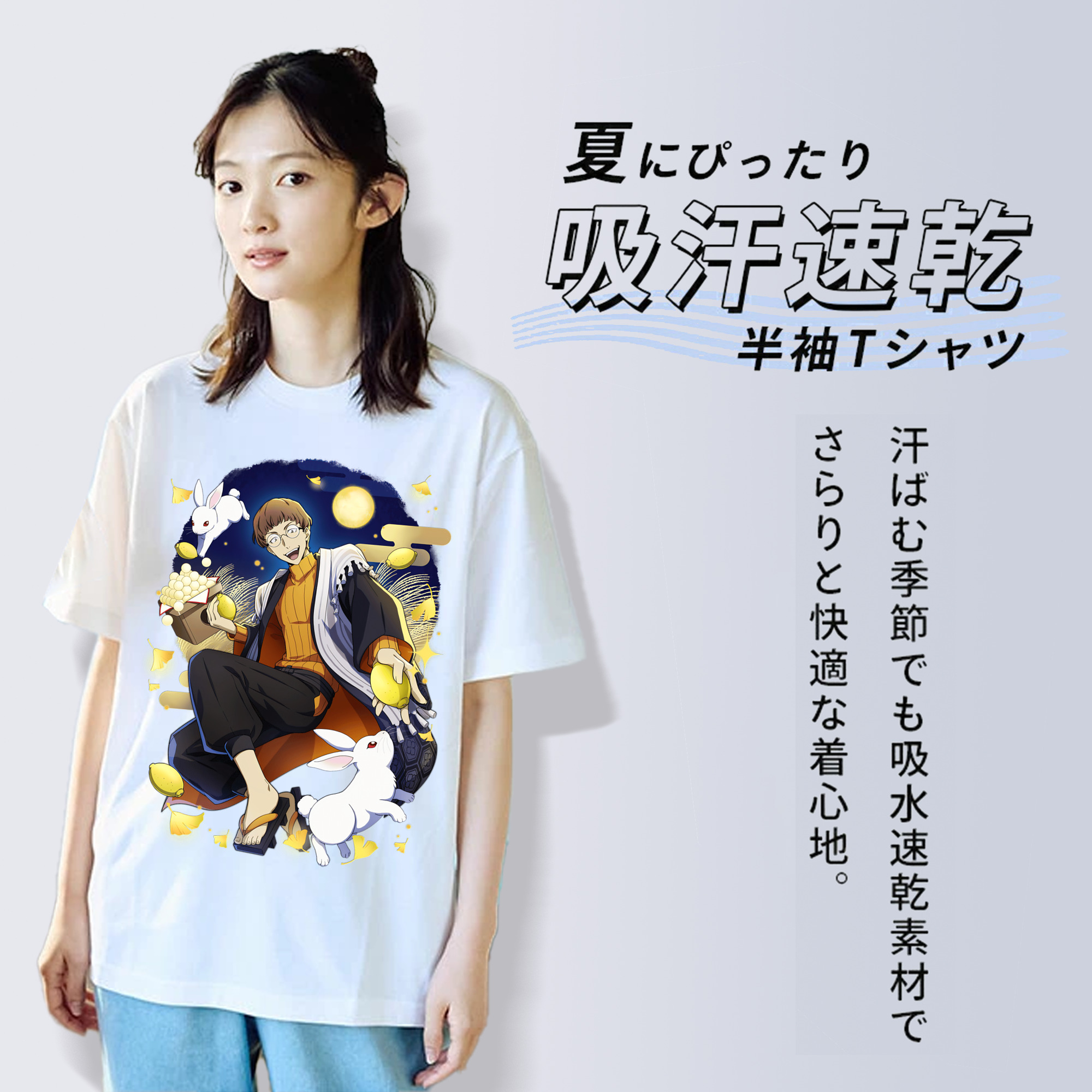 文豪ストレイドッグス Bungo Stray Dogs レディースカジュアルプリントTシャツ（綿100％）