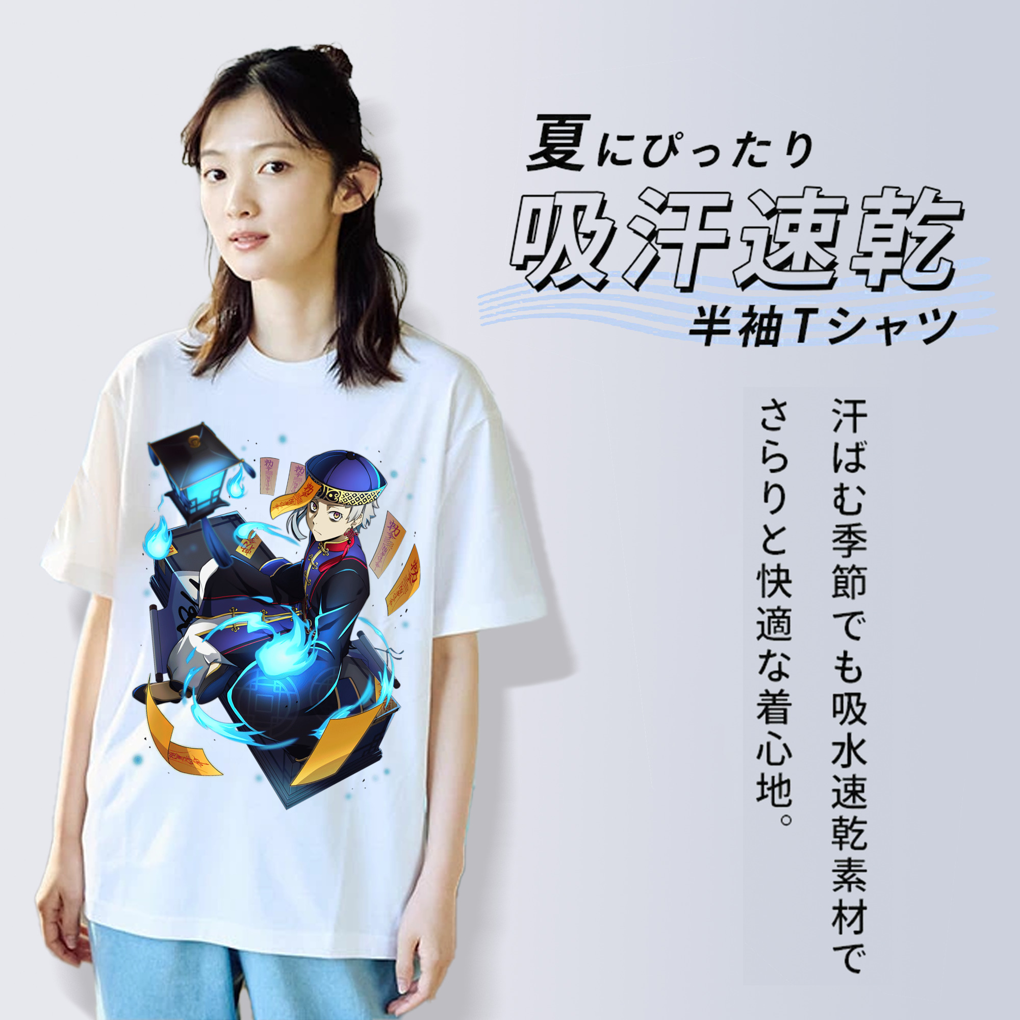 文豪ストレイドッグス Bungo Stray Dogs レディースカジュアルプリントTシャツ（綿100％）