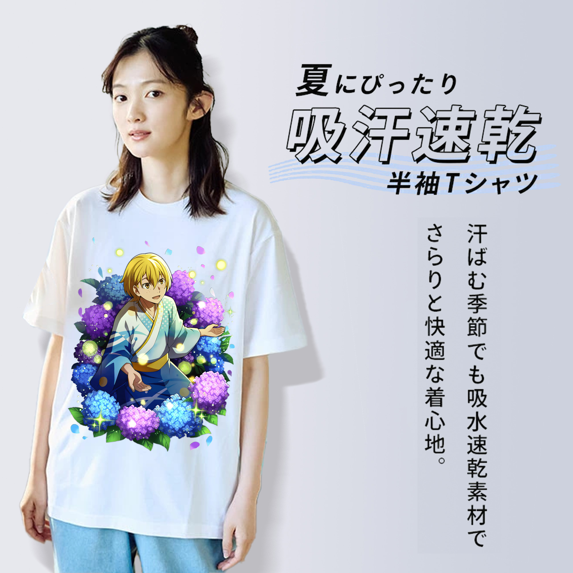 文豪ストレイドッグス Bungo Stray Dogs レディースカジュアルプリントTシャツ（綿100％）