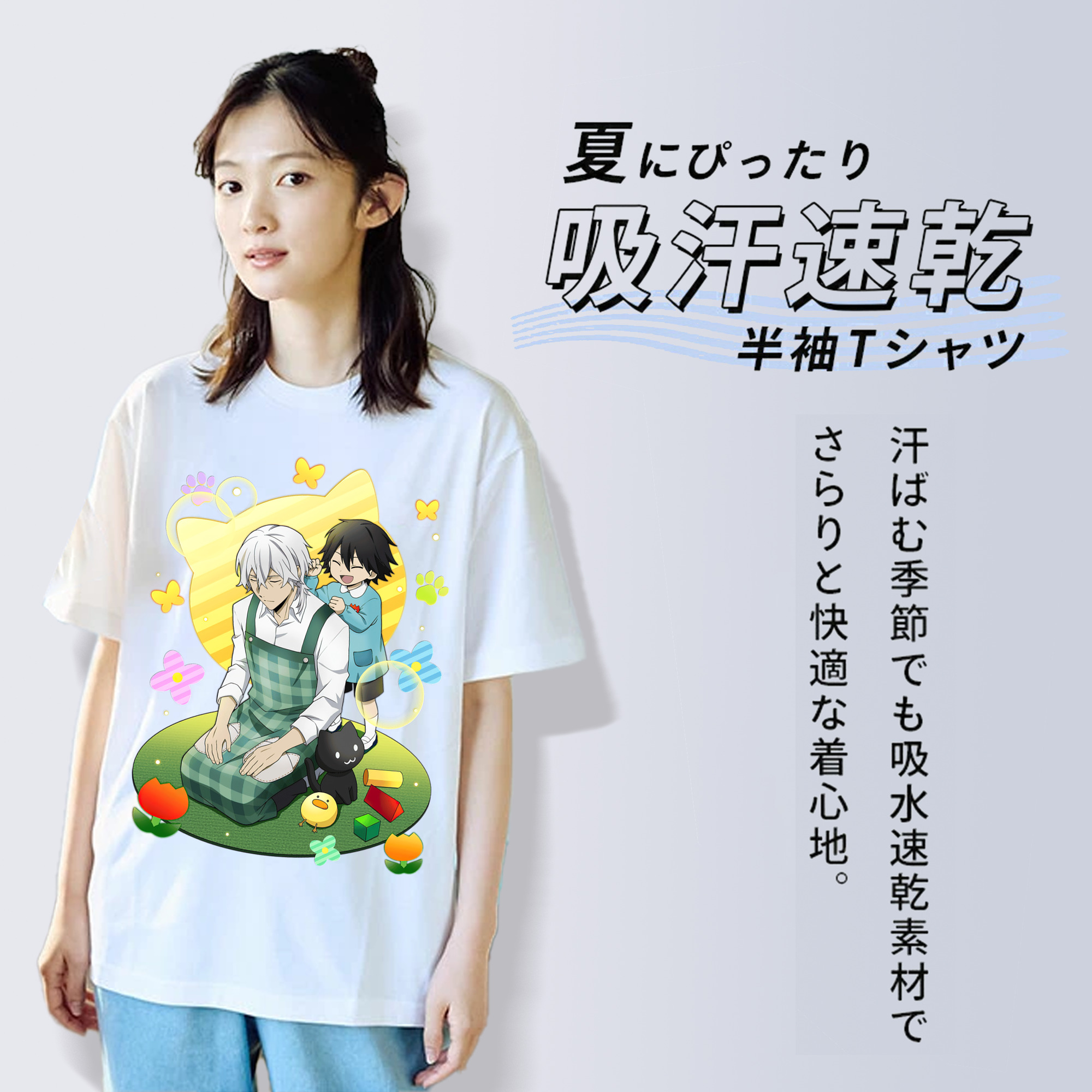 文豪ストレイドッグス Bungo Stray Dogs レディースカジュアルプリントTシャツ（綿100％）