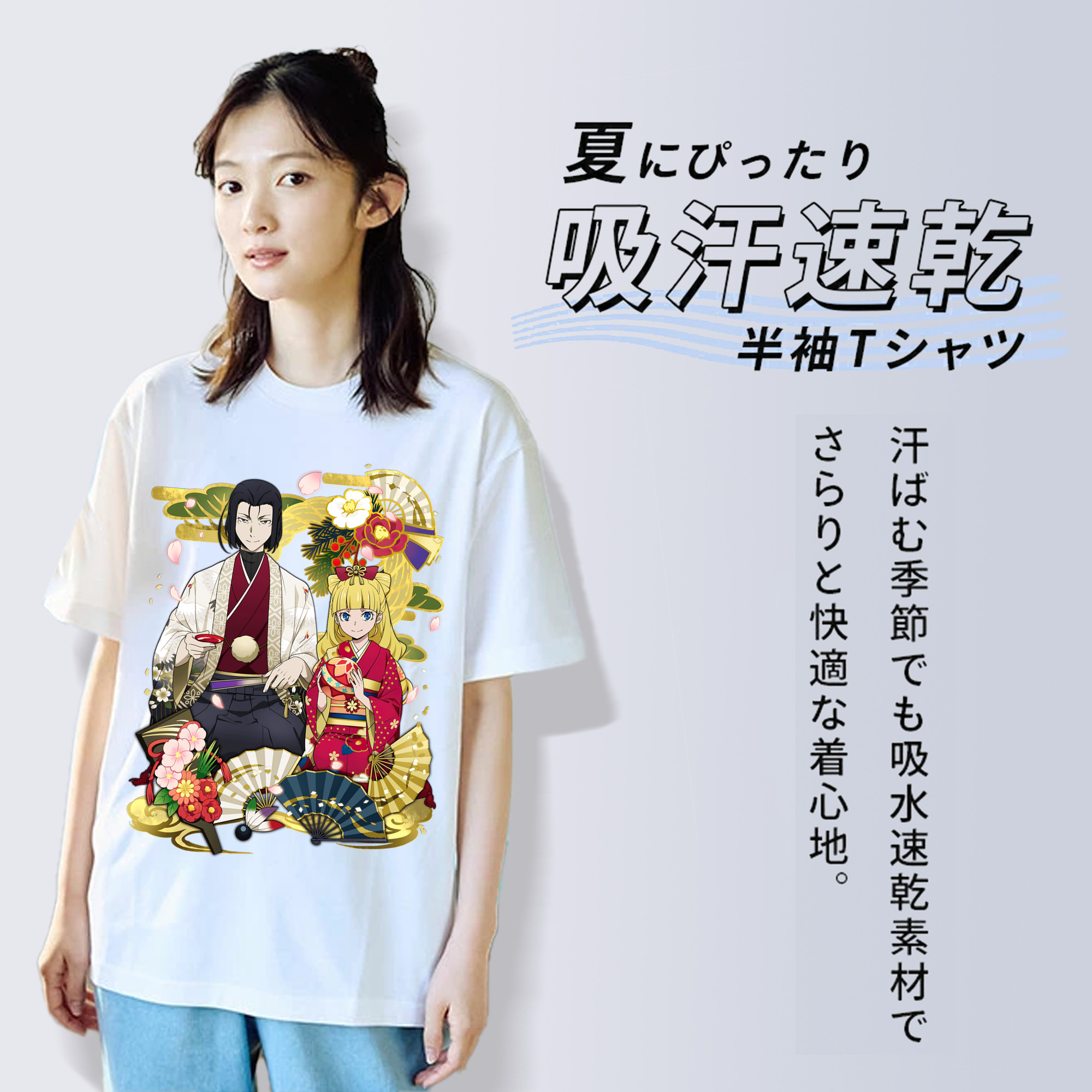文豪ストレイドッグス Bungo Stray Dogs レディースカジュアルプリントTシャツ（綿100％）