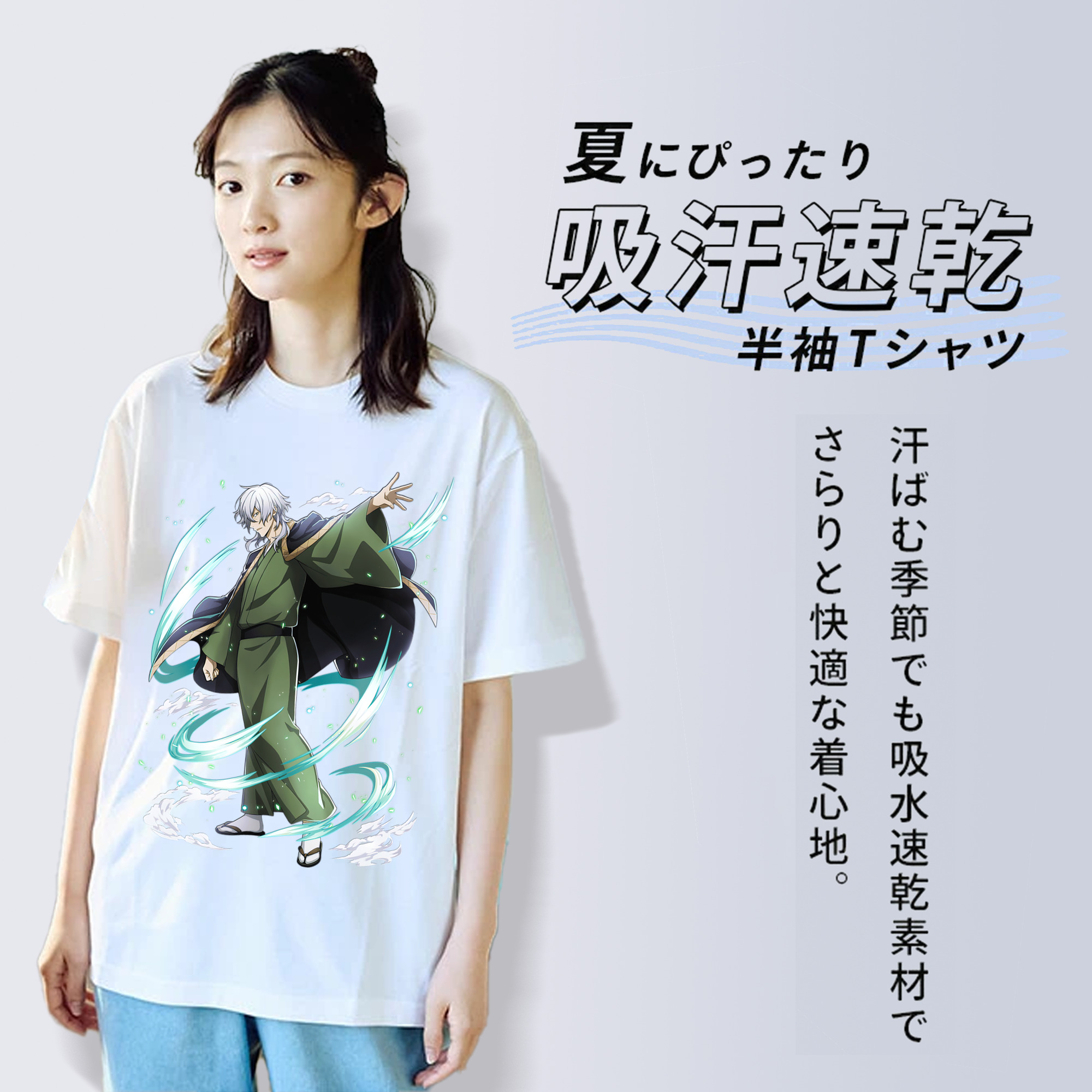 文豪ストレイドッグス Bungo Stray Dogs レディースカジュアルプリントTシャツ（綿100％）