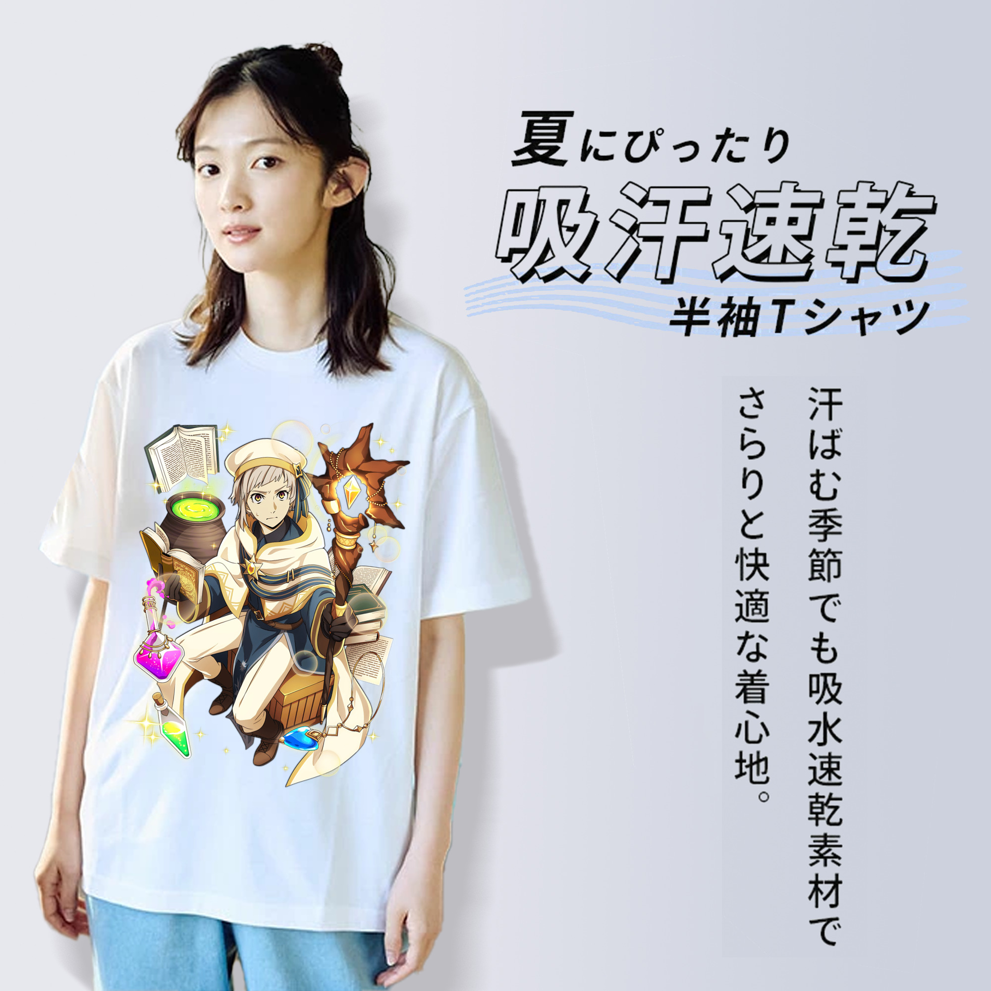 文豪ストレイドッグス Bungo Stray Dogs レディースカジュアルプリントTシャツ（綿100％）