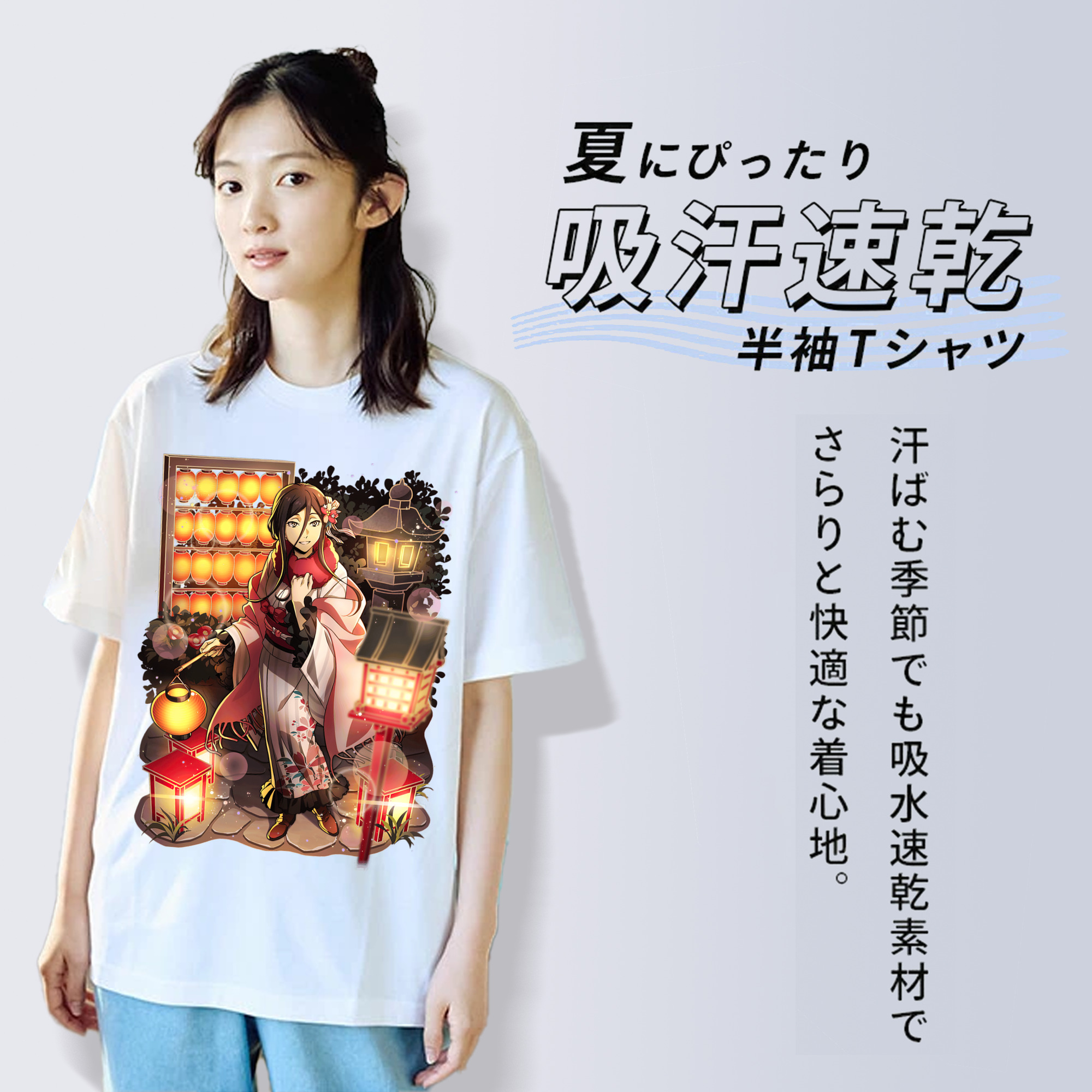 文豪ストレイドッグス Bungo Stray Dogs レディースカジュアルプリントTシャツ（綿100％）