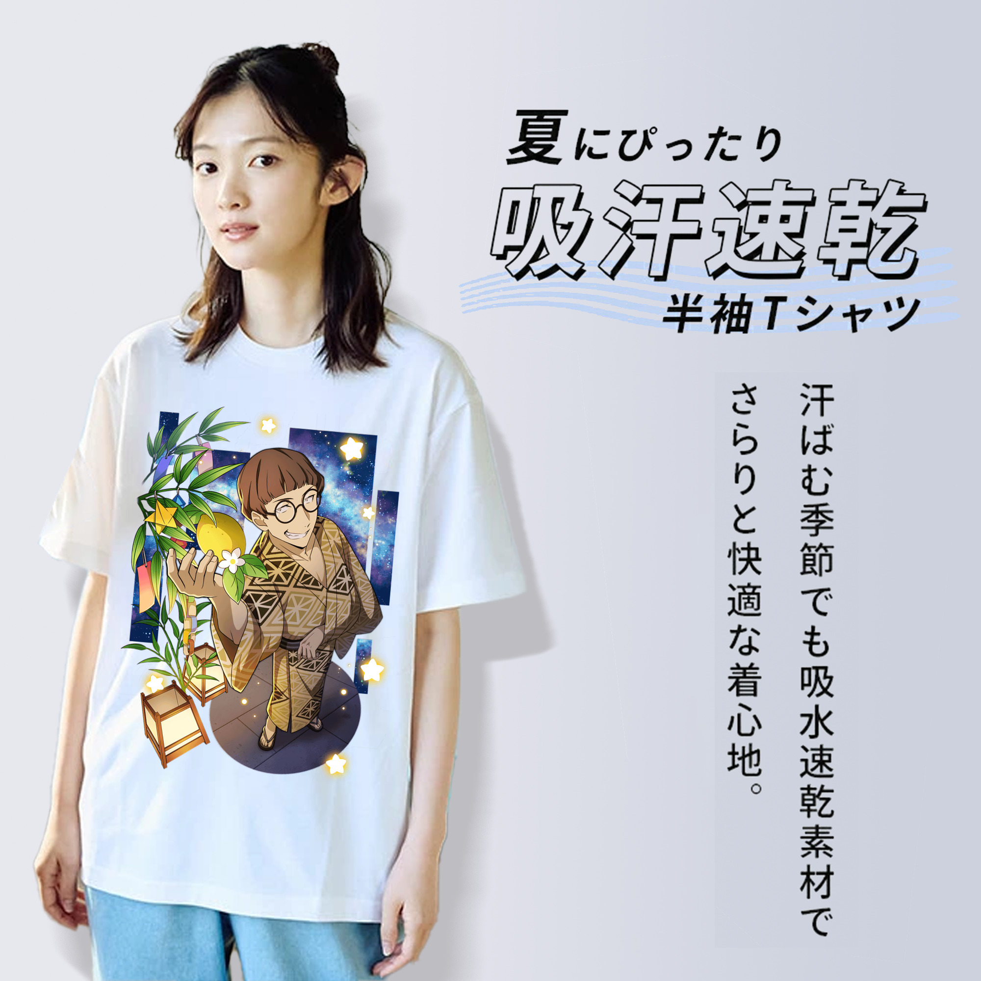 文豪ストレイドッグス Bungo Stray Dogs レディースカジュアルプリントTシャツ（綿100％）