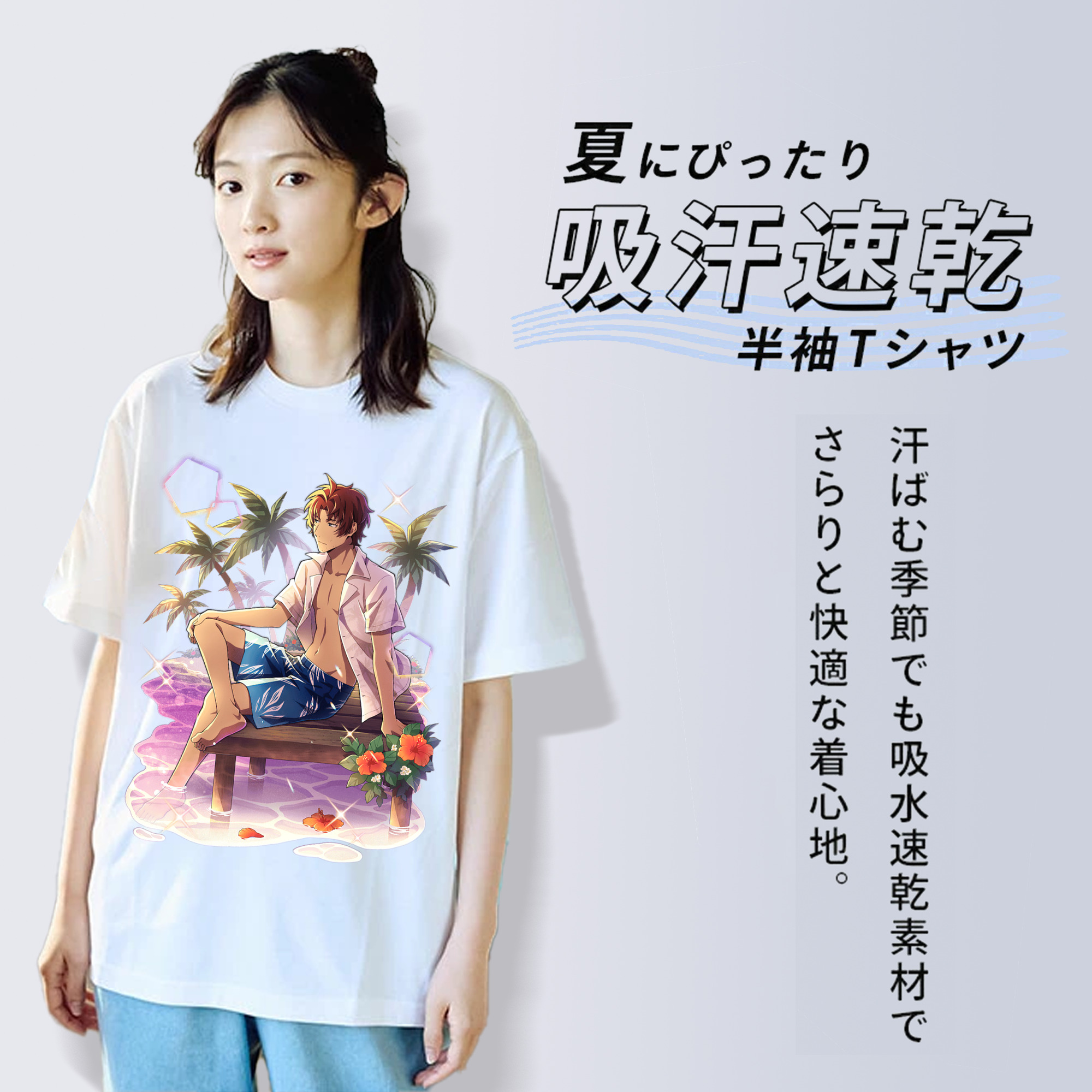 文豪ストレイドッグス Bungo Stray Dogs レディースカジュアルプリントTシャツ（綿100％）
