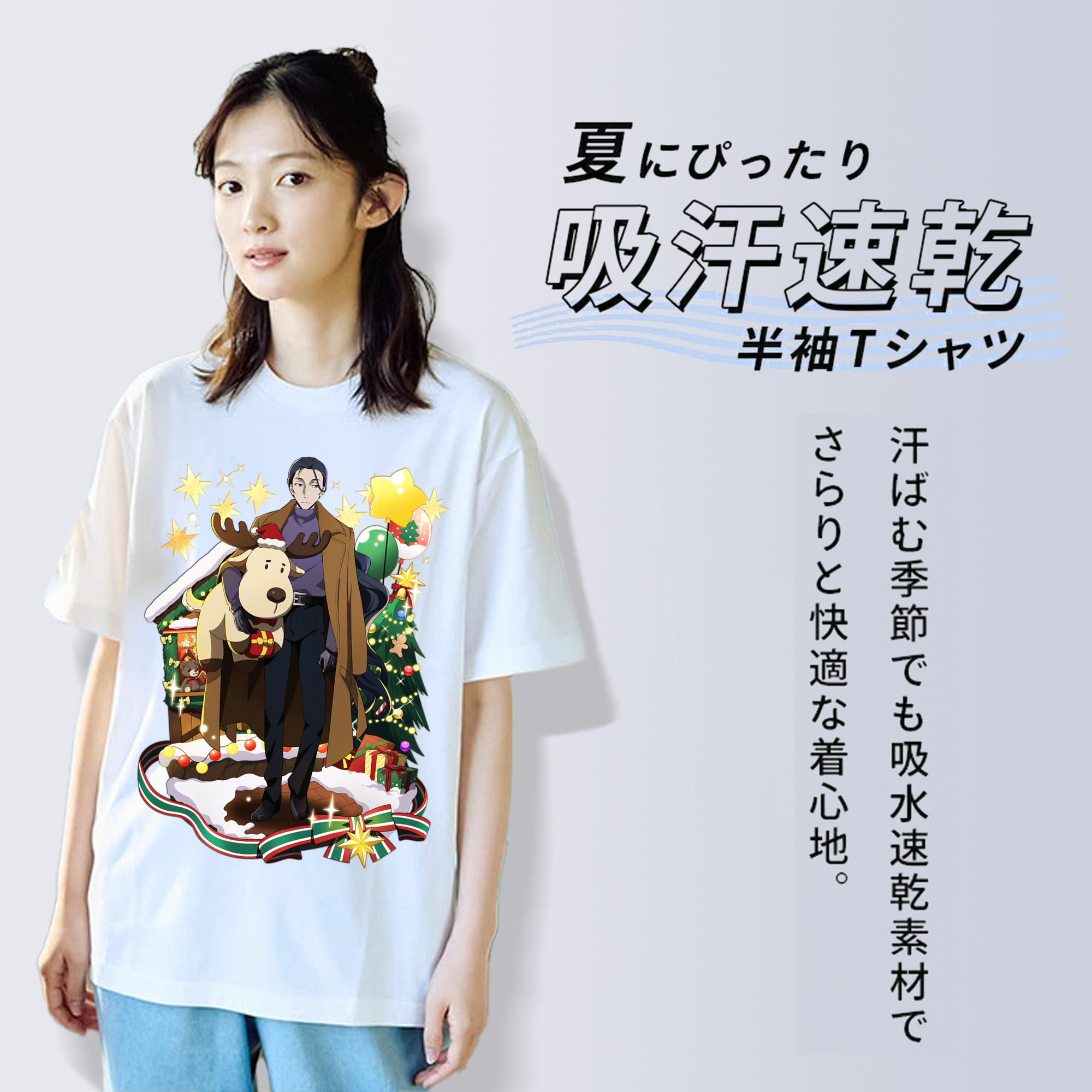 文豪ストレイドッグス Bungo Stray Dogs レディースカジュアルプリントTシャツ（綿100％）