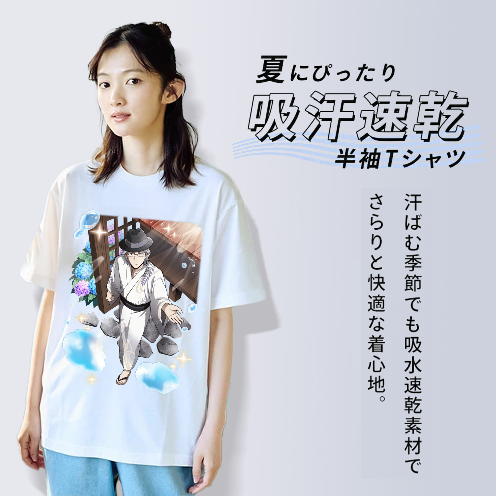 文豪ストレイドッグス Bungo Stray Dogs レディースカジュアルプリントTシャツ（綿100％）