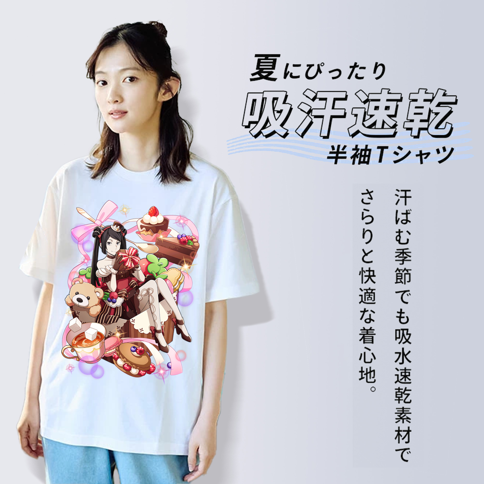 文豪ストレイドッグス Bungo Stray Dogs レディースカジュアルプリントTシャツ（綿100％）