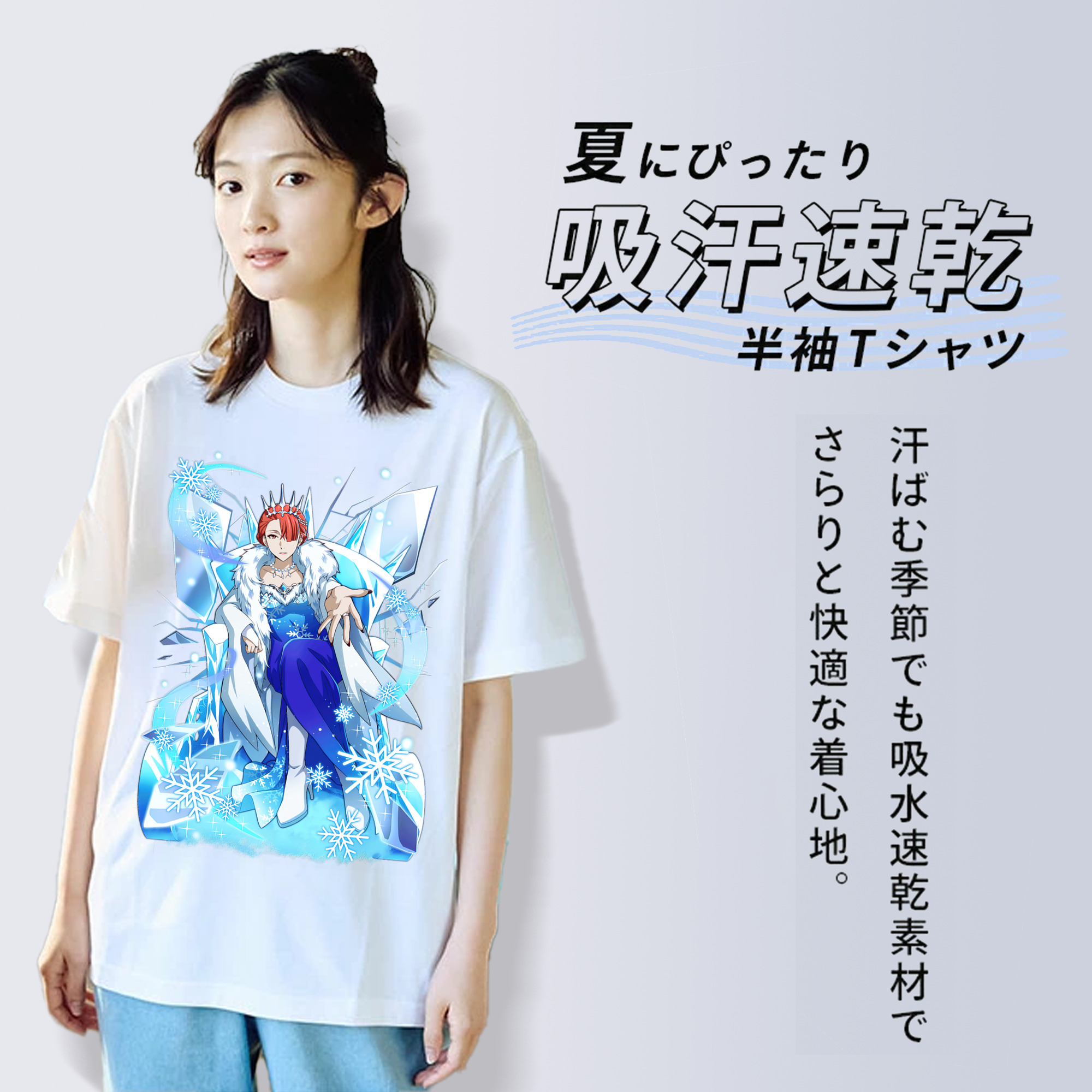 文豪ストレイドッグス Bungo Stray Dogs レディースカジュアルプリントTシャツ（綿100％）