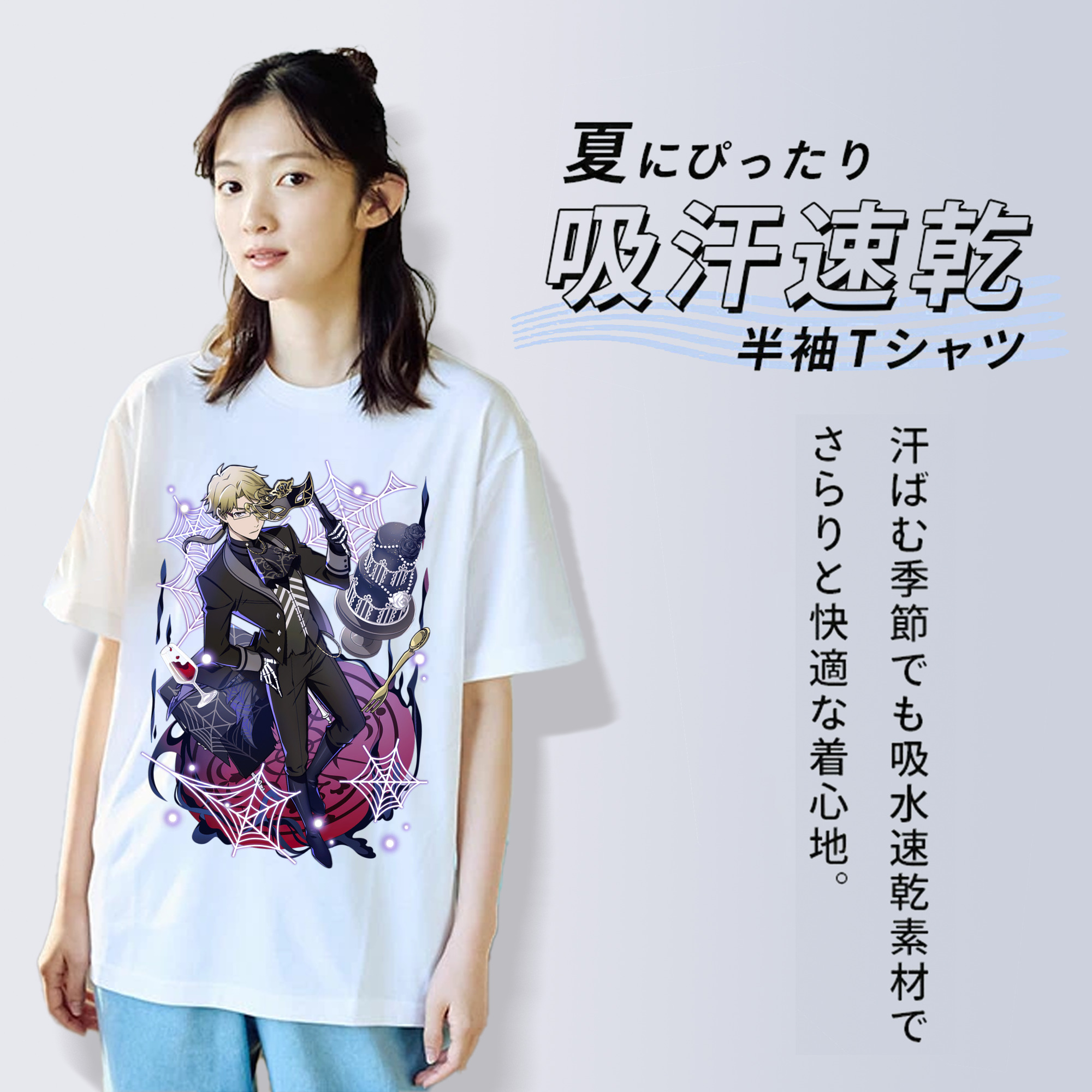 文豪ストレイドッグス Bungo Stray Dogs レディースカジュアルプリントTシャツ（綿100％）