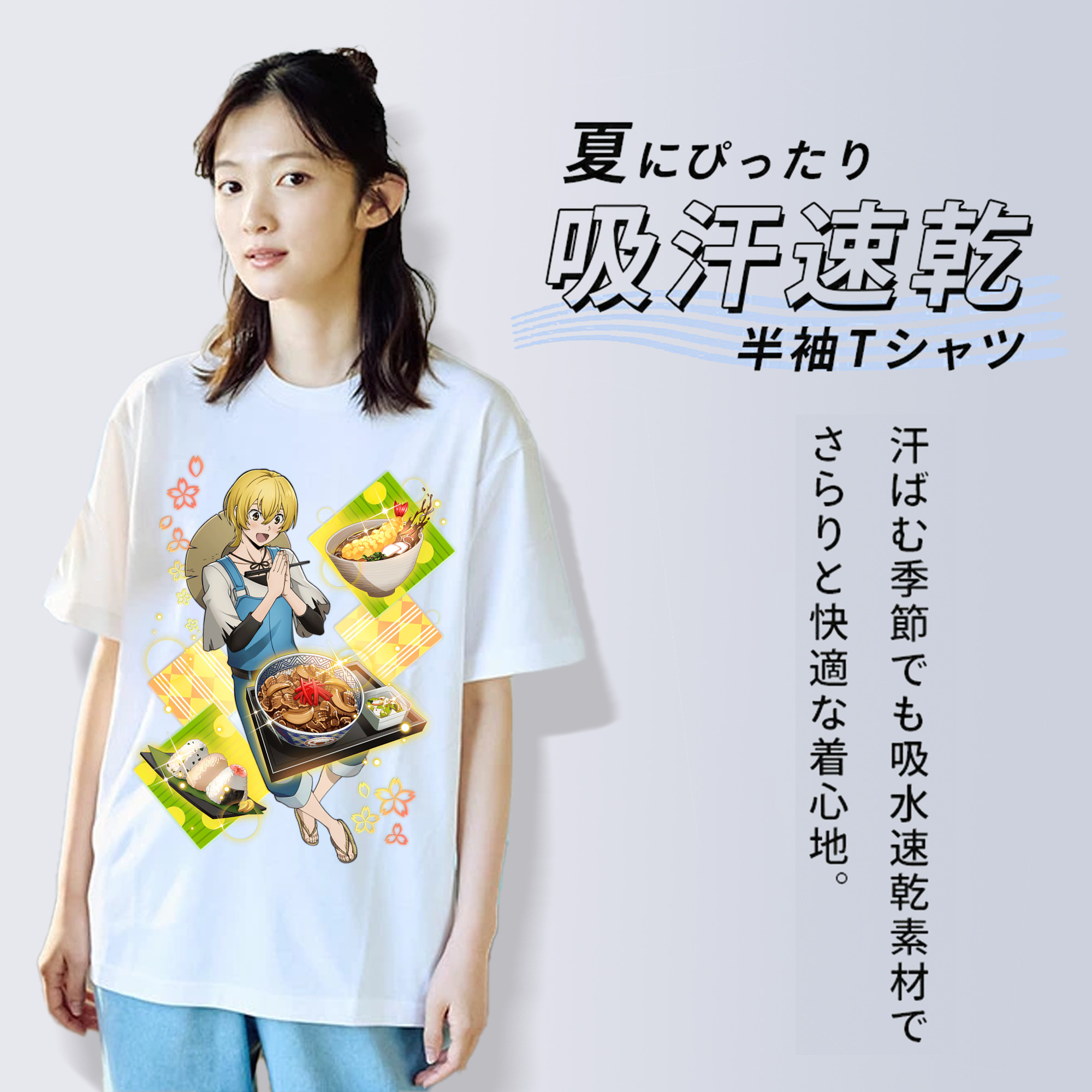 文豪ストレイドッグス Bungo Stray Dogs レディースカジュアルプリントTシャツ（綿100％）