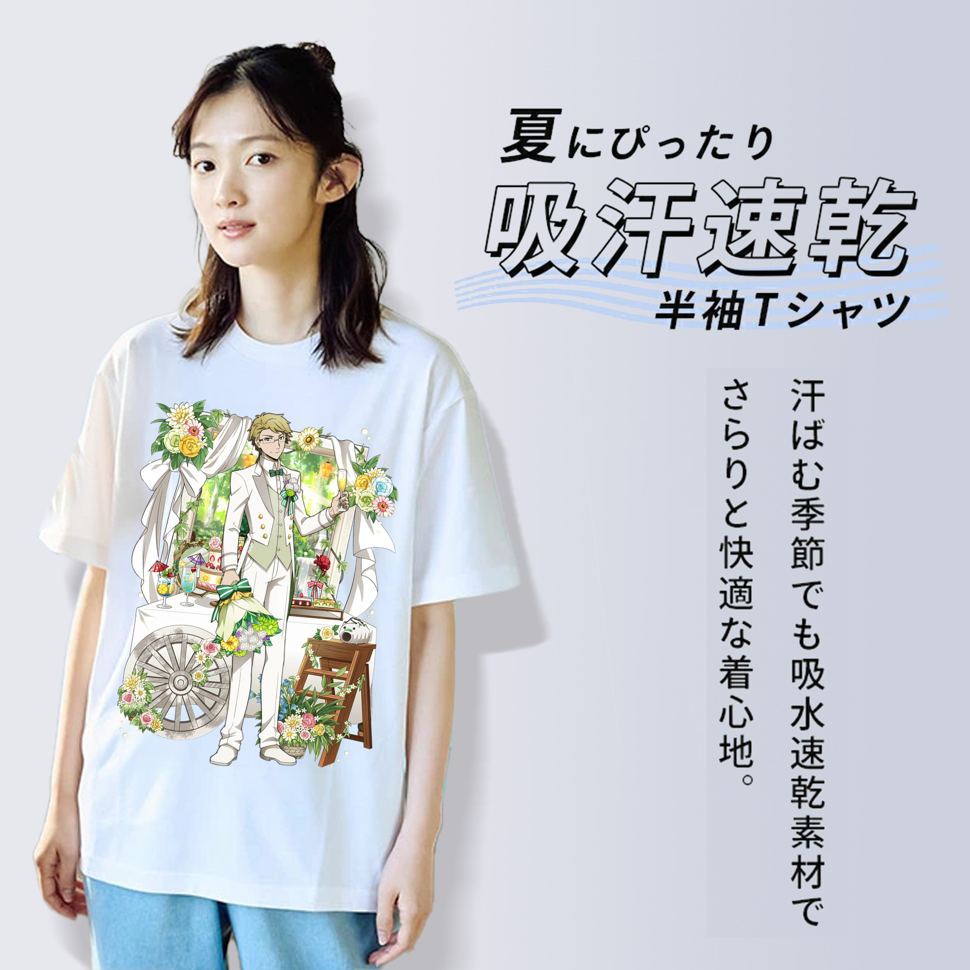 文豪ストレイドッグス Bungo Stray Dogs レディースカジュアルプリントTシャツ（綿100％）