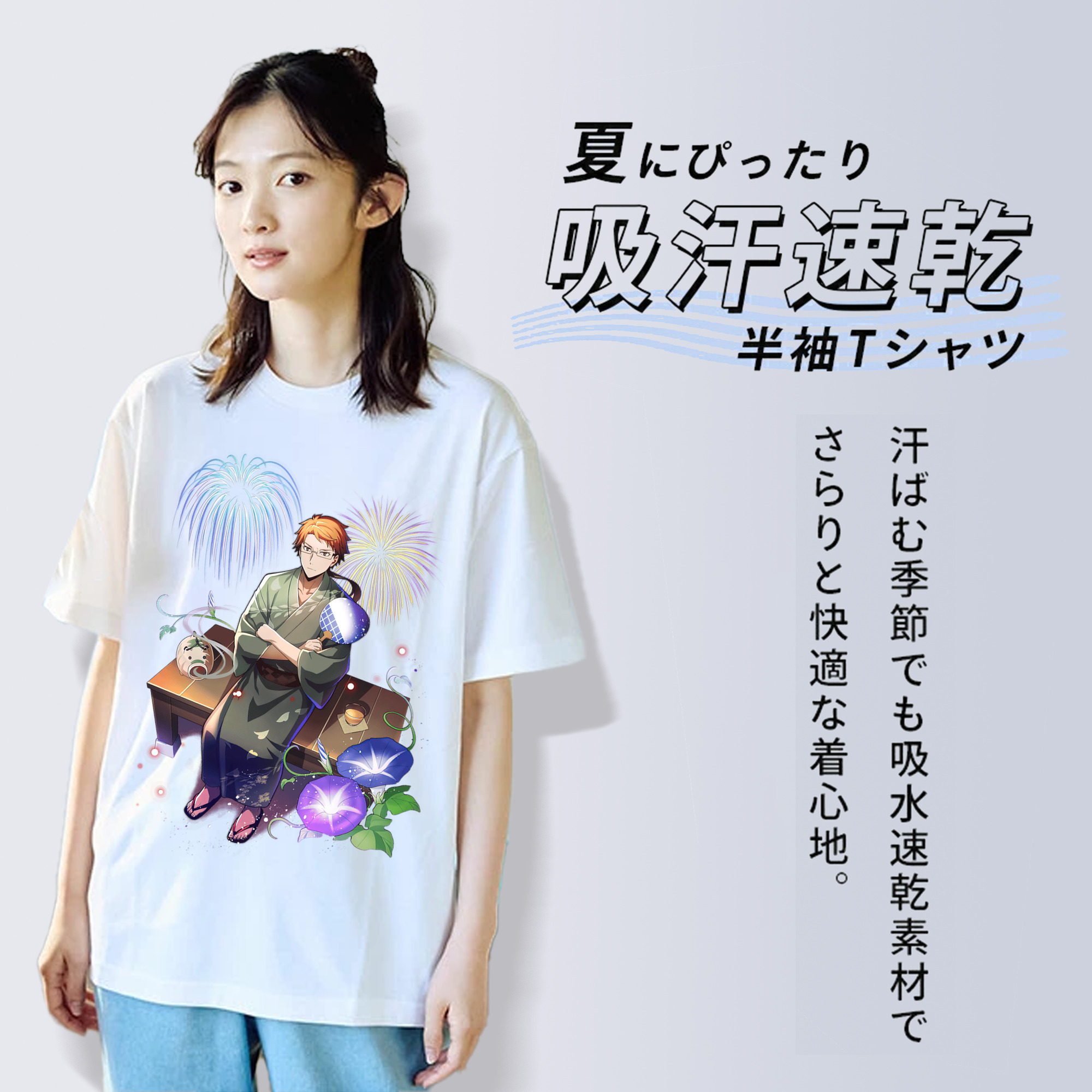 文豪ストレイドッグス Bungo Stray Dogs レディースカジュアルプリントTシャツ（綿100％）