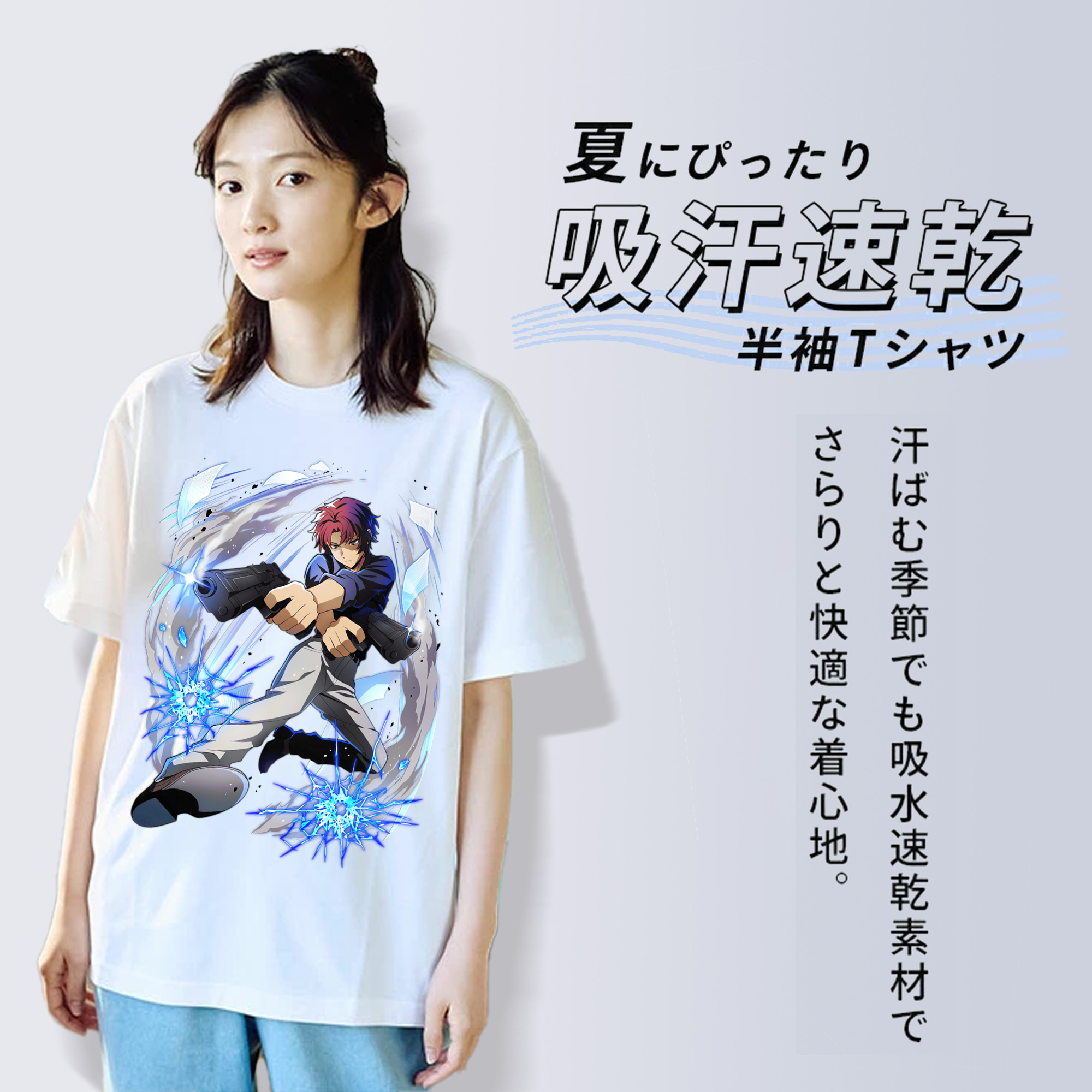 文豪ストレイドッグス Bungo Stray Dogs レディースカジュアルプリントTシャツ（綿100％）