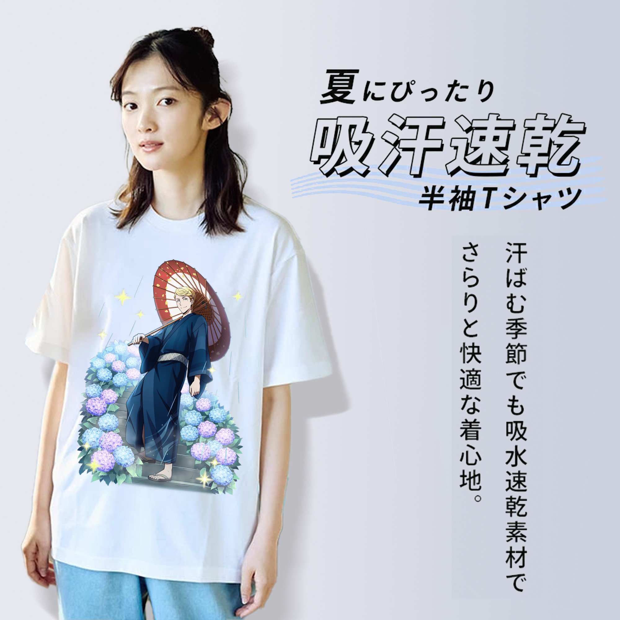 文豪ストレイドッグス Bungo Stray Dogs レディースカジュアルプリントTシャツ（綿100％）