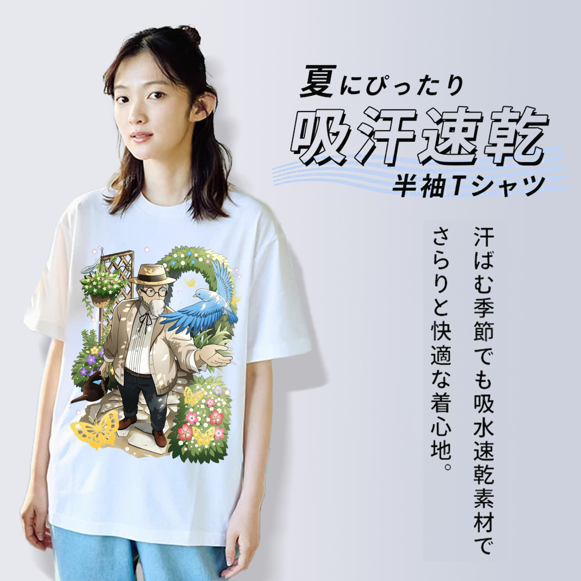 文豪ストレイドッグス Bungo Stray Dogs レディースカジュアルプリントTシャツ（綿100％）