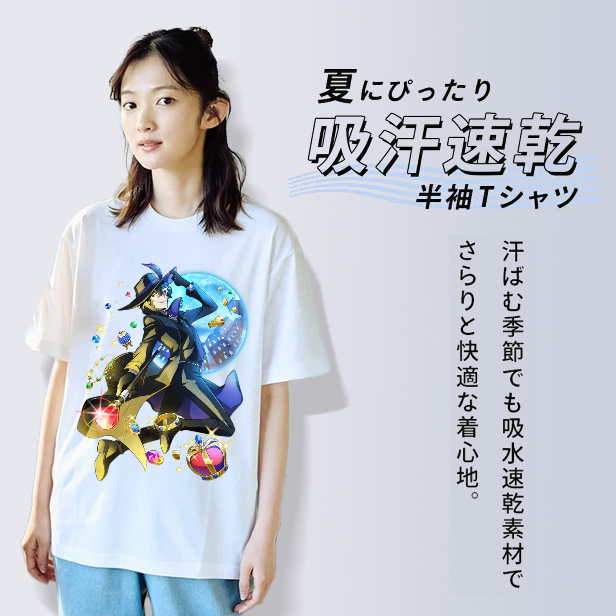 文豪ストレイドッグス Bungo Stray Dogs レディースカジュアルプリントTシャツ（綿100％）