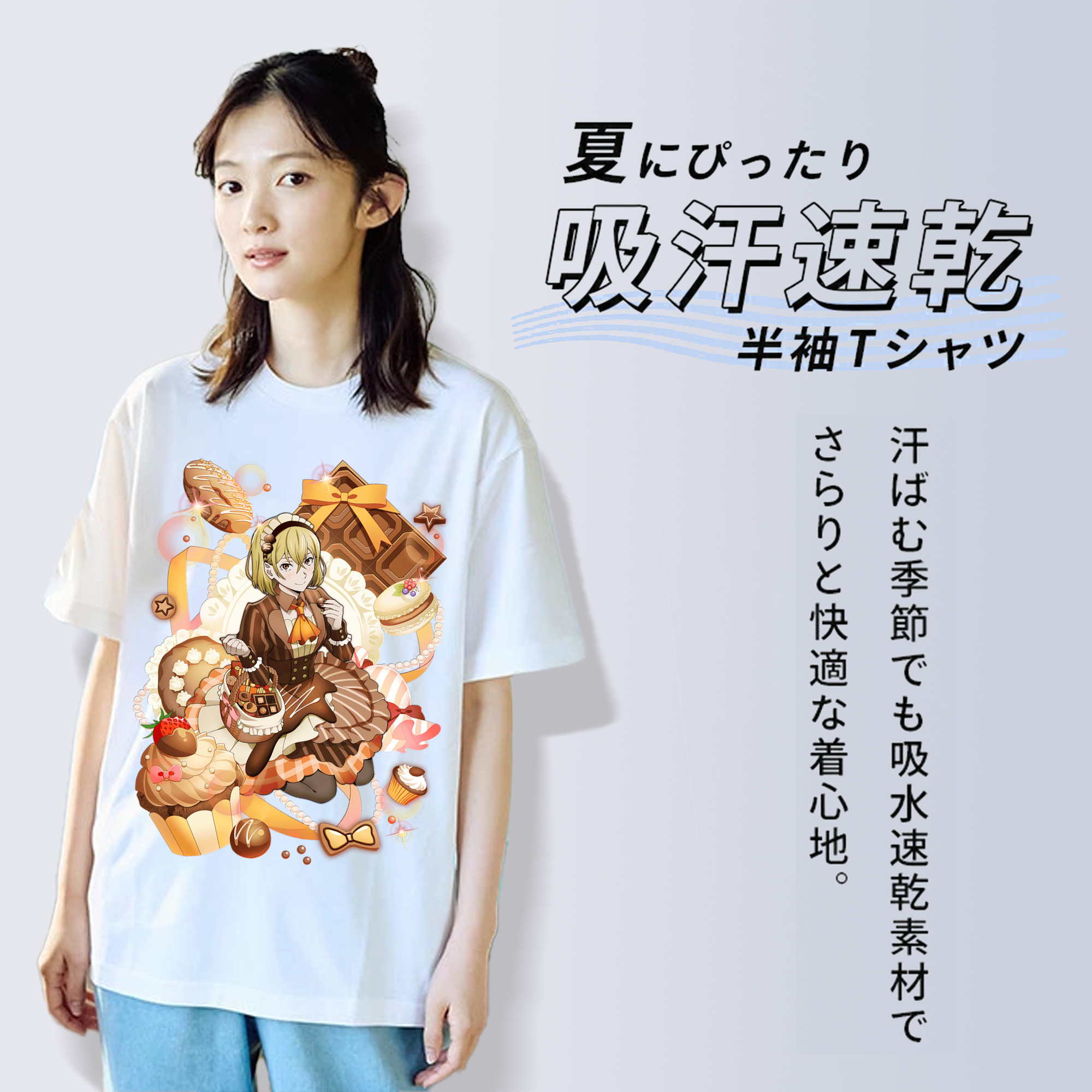 文豪ストレイドッグス Bungo Stray Dogs レディースカジュアルプリントTシャツ（綿100％）