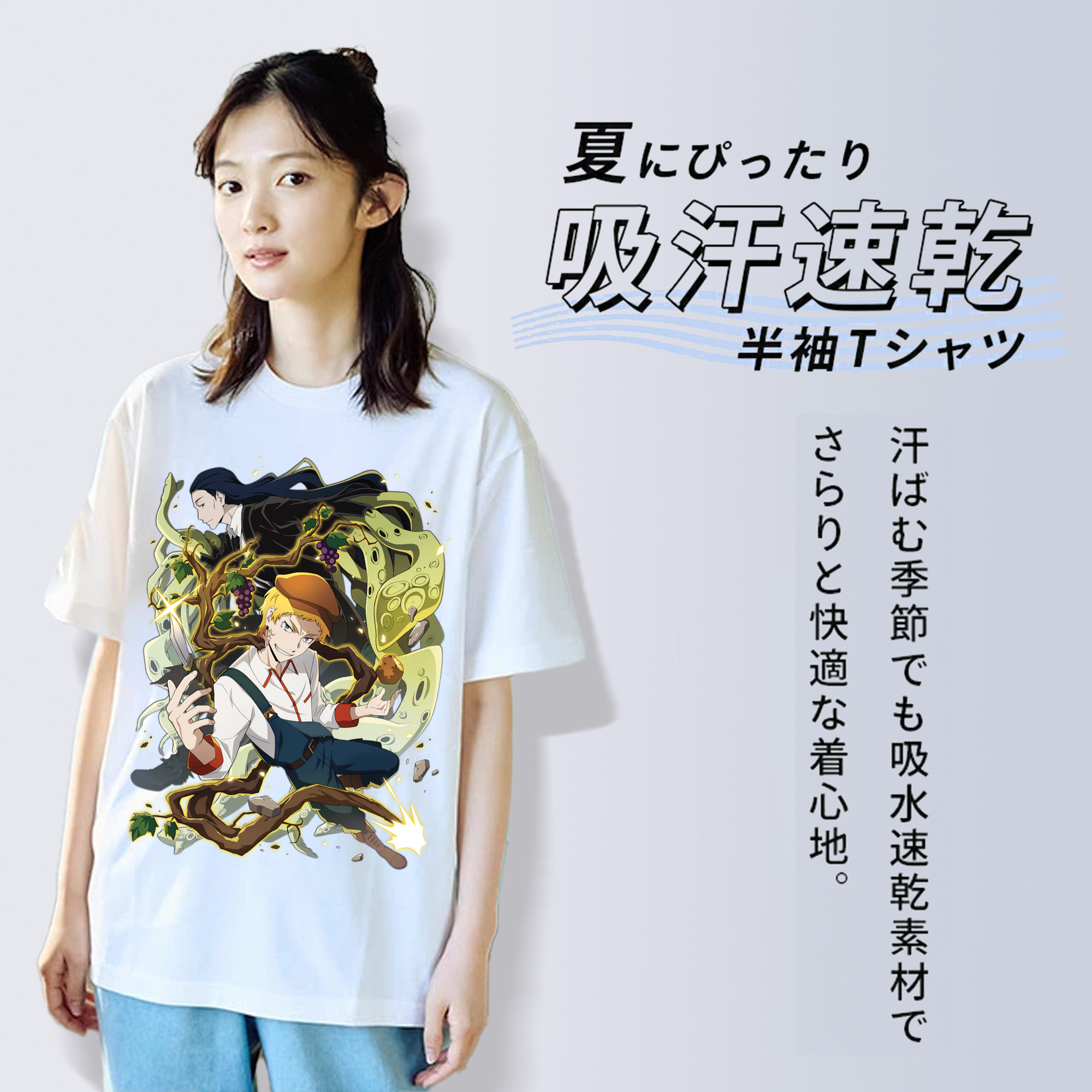 文豪ストレイドッグス Bungo Stray Dogs レディースカジュアルプリントTシャツ（綿100％）