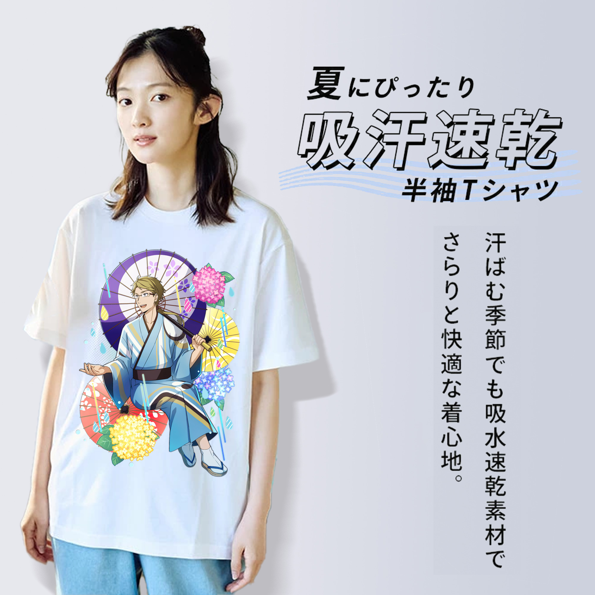 文豪ストレイドッグス Bungo Stray Dogs レディースカジュアルプリントTシャツ（綿100％）