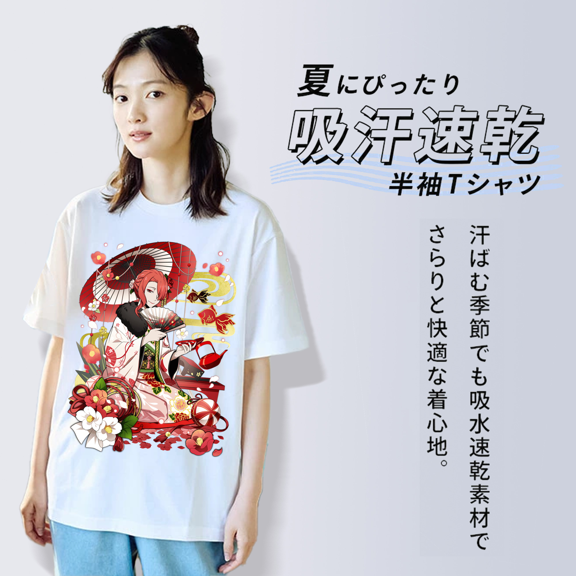 文豪ストレイドッグス Bungo Stray Dogs レディースカジュアルプリントTシャツ（綿100％）