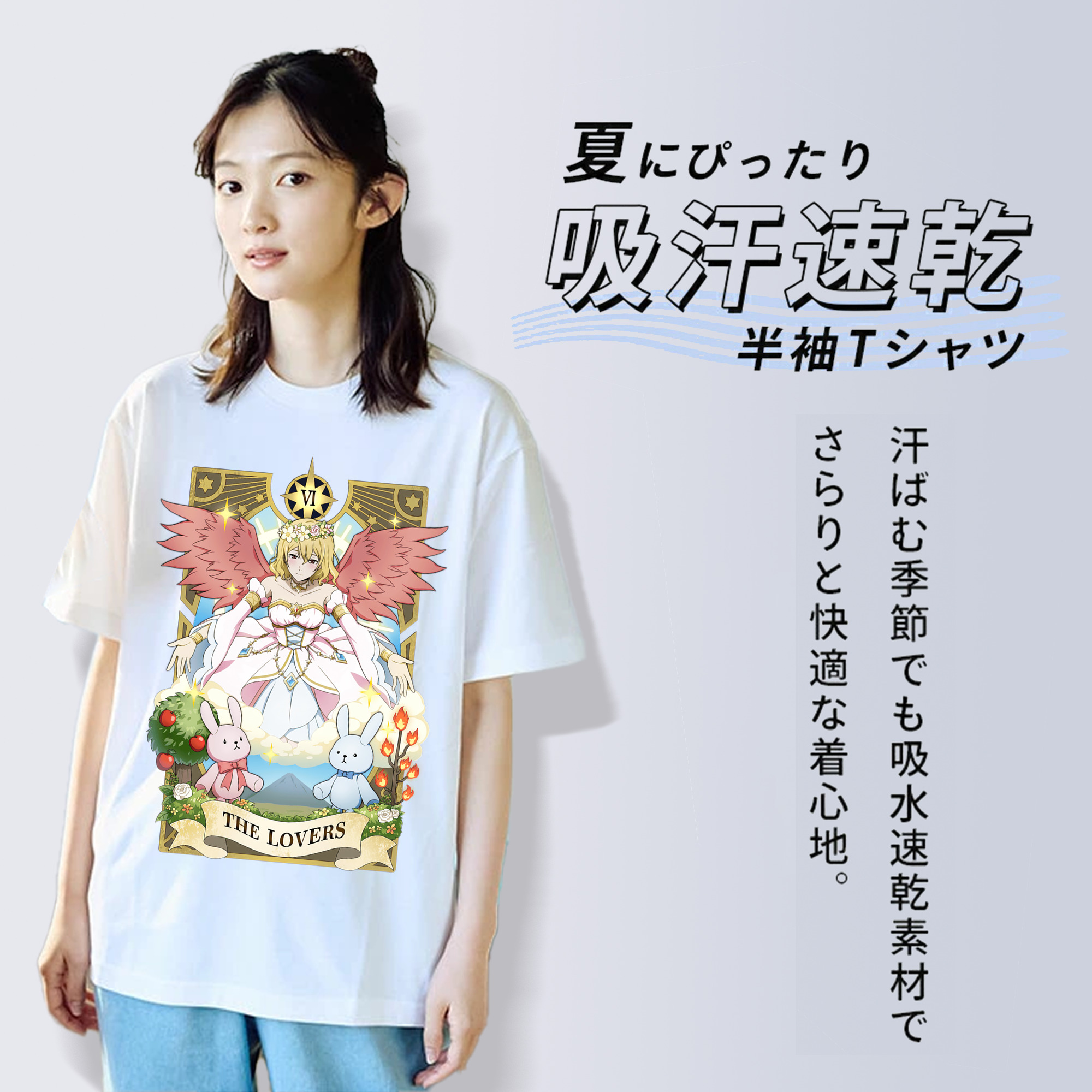 文豪ストレイドッグス Bungo Stray Dogs レディースカジュアルプリントTシャツ（綿100％）