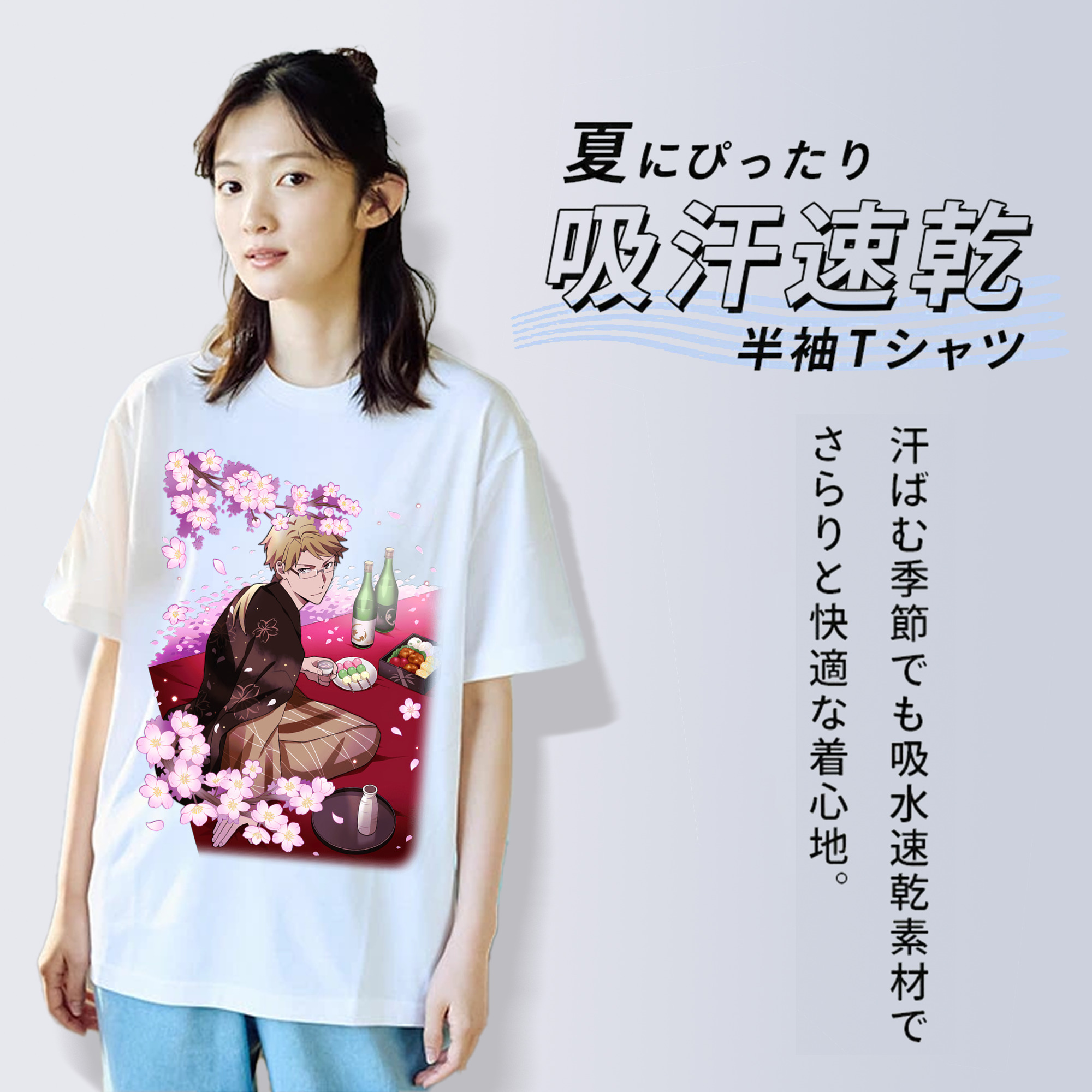 文豪ストレイドッグス Bungo Stray Dogs レディースカジュアルプリントTシャツ（綿100％）