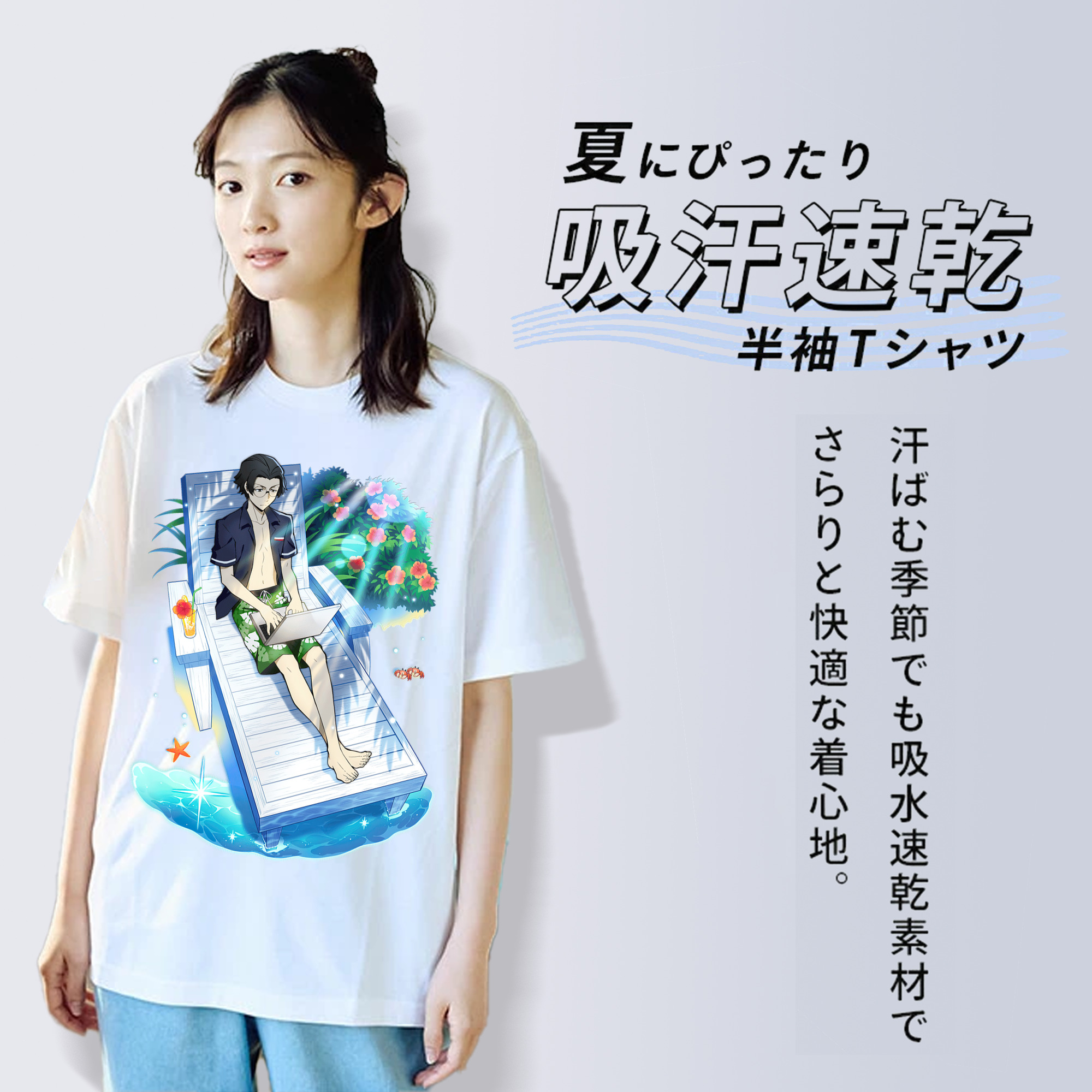 文豪ストレイドッグス Bungo Stray Dogs レディースカジュアルプリントTシャツ（綿100％）
