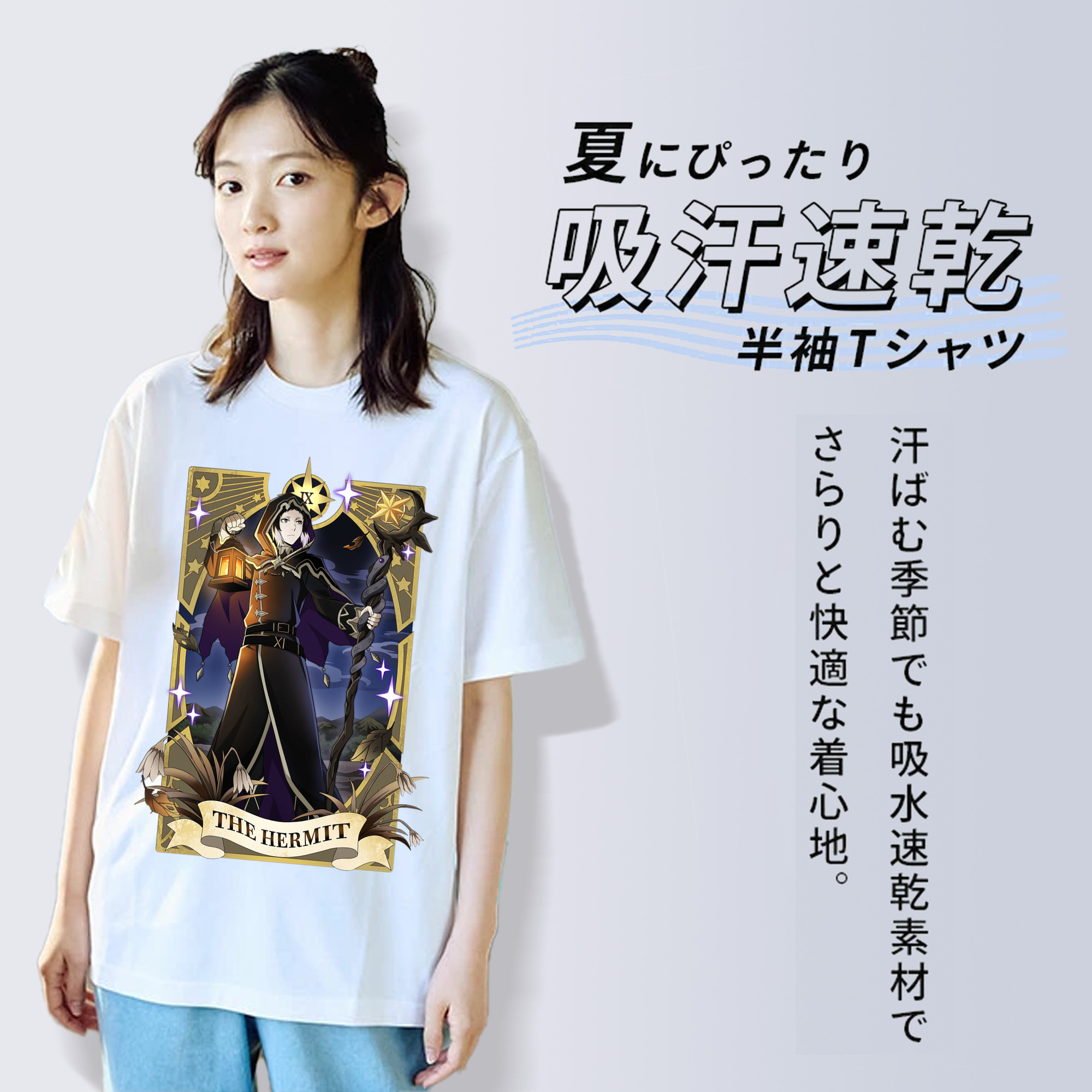 文豪ストレイドッグス Bungo Stray Dogs レディースカジュアルプリントTシャツ（綿100％）