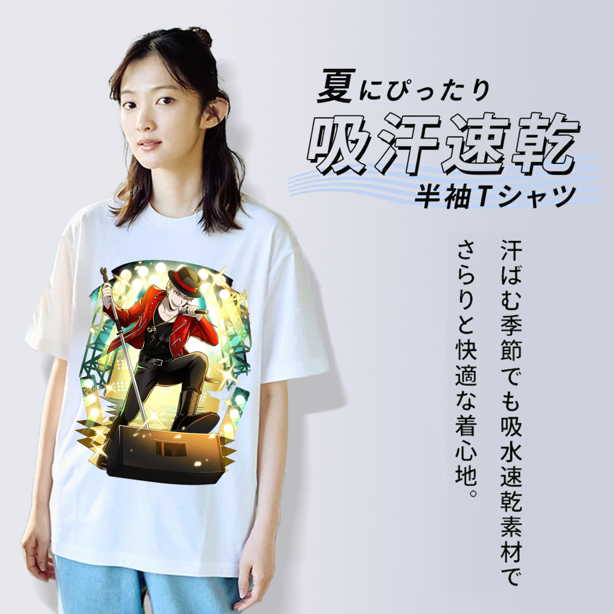 文豪ストレイドッグス Bungo Stray Dogs レディースカジュアルプリントTシャツ（綿100％）